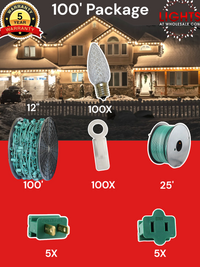 C9 LED 100' & 125' (SPT-1) Christmas Light Pro Packages