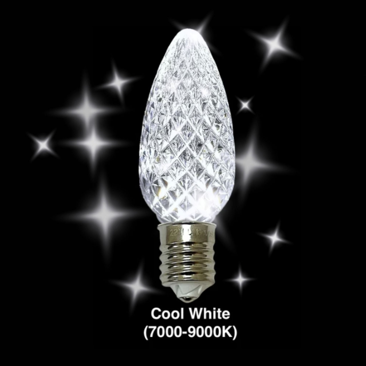 C9 Minleon LED Christmas light bulb in cool white twinkle