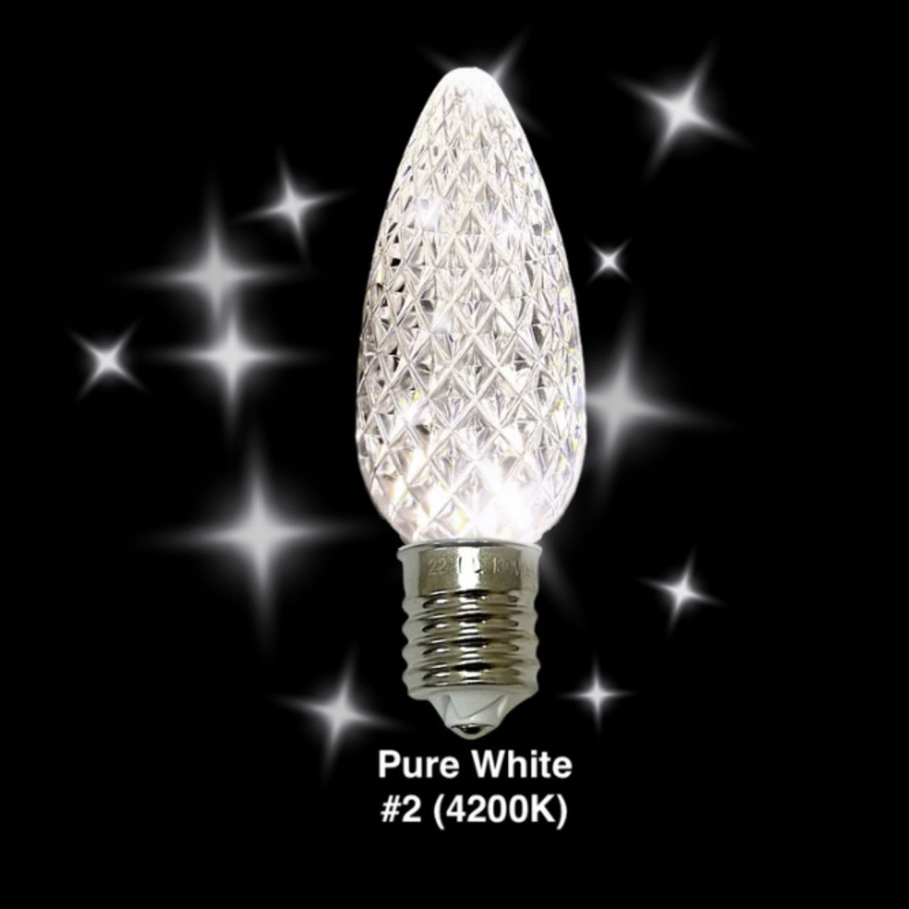 C9 Minleon LED Christmas light bulb in pure white twinkle