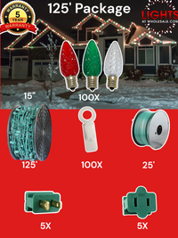 C9 LED 100' & 125' Christmas Light Pro Packages