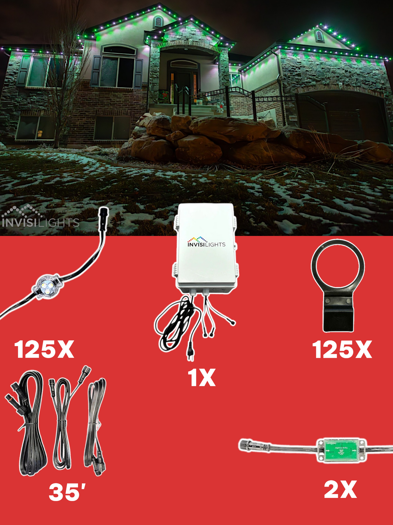 InvisiLights 125' Smart Light Clips Kit