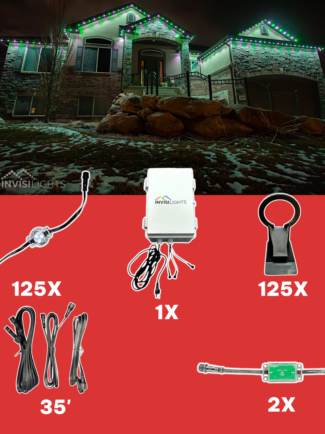 InvisiLights 125' Smart Light Clips Kit