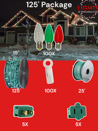 C9 LED 100' & 125' Christmas Light Pro Packages
