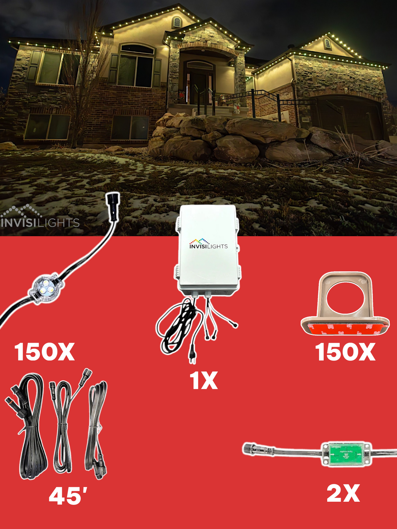 InvisiLights 150' Smart Light Clips Kit