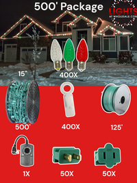 C9 LED 500' Christmas Light Pro Packages