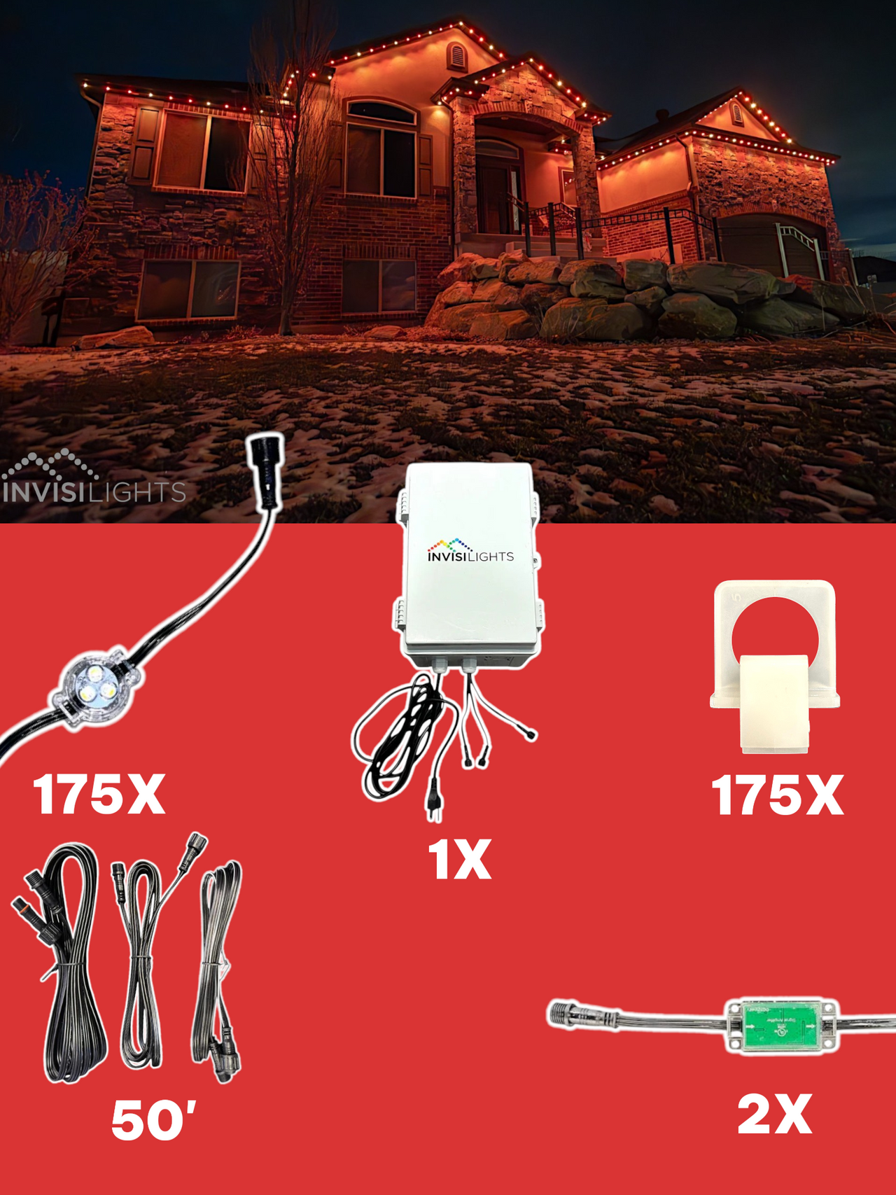 InvisiLights 175' Smart Light Clips Kit