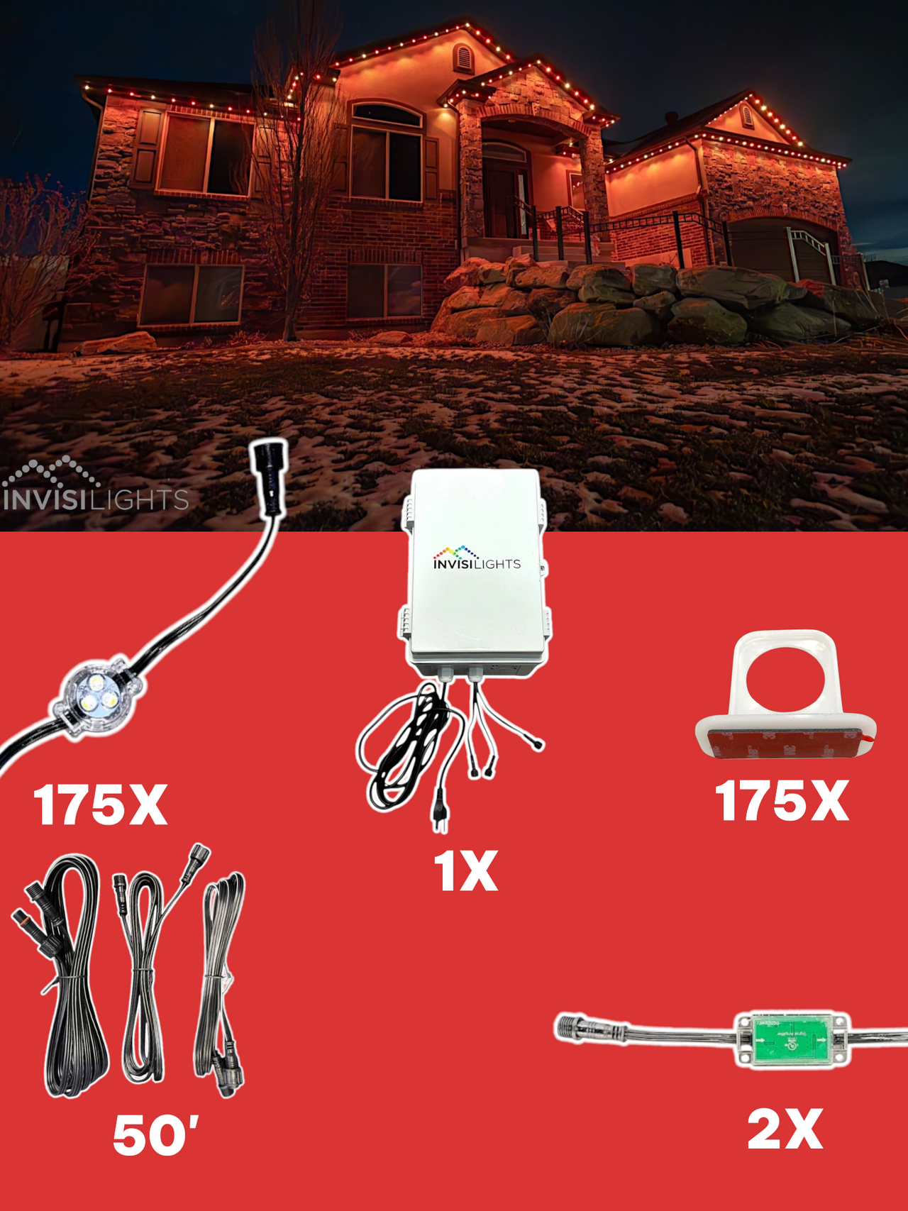 InvisiLights 175' Smart Light Clips Kit