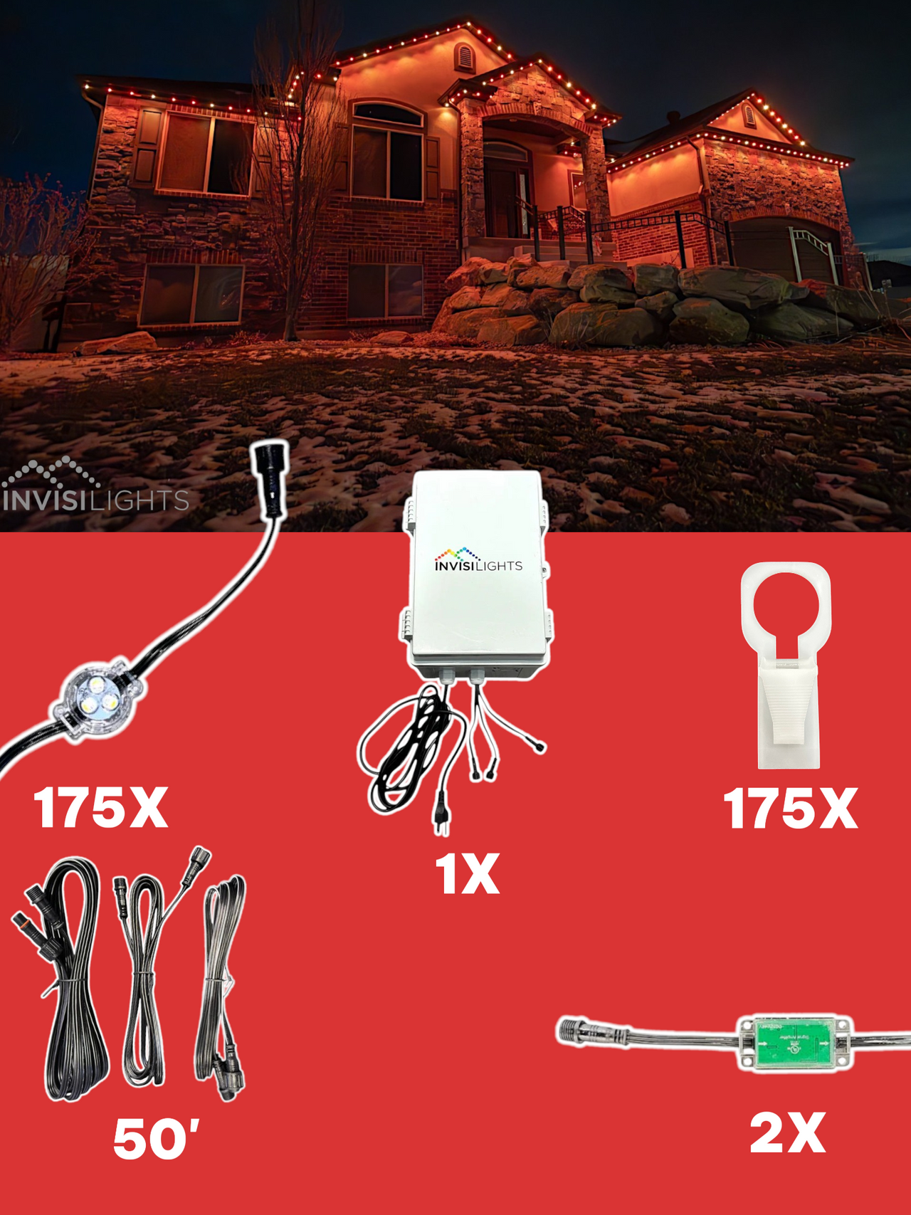 InvisiLights 175' Smart Light Clips Kit