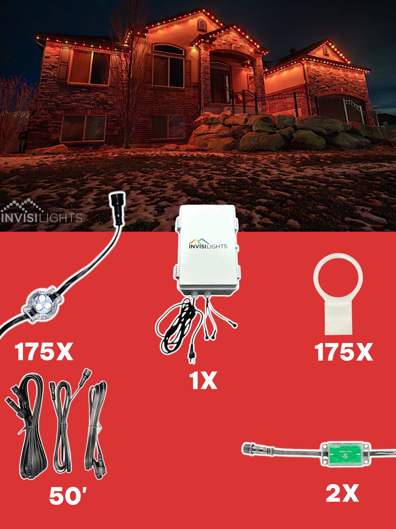 InvisiLights 175' Smart Light Clips Kit