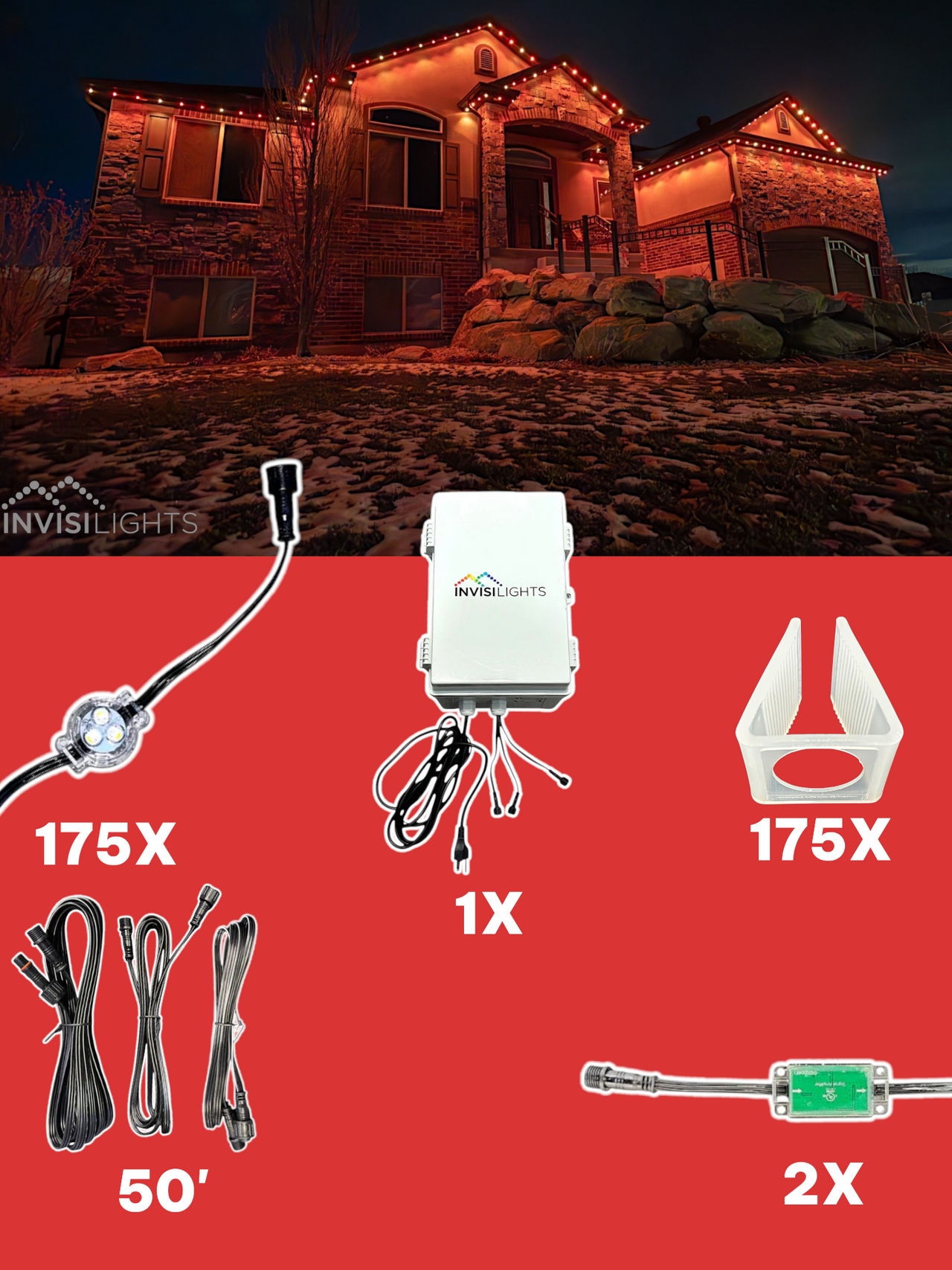 InvisiLights 175' Smart Light Clips Kit