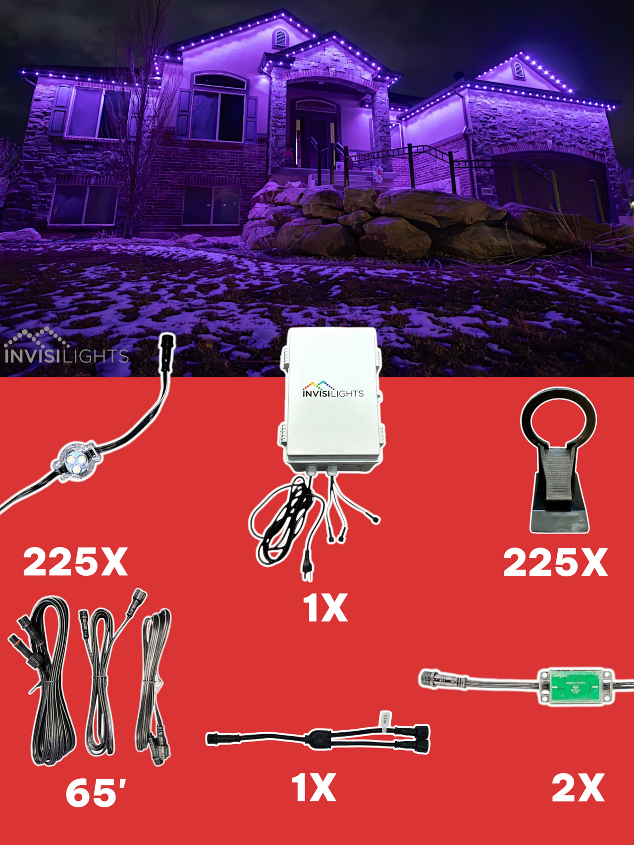 InvisiLights 225' Smart Light Clips Kit