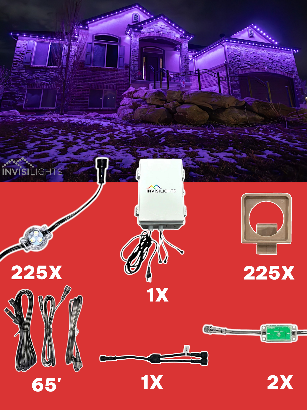 InvisiLights 225' Smart Light Clips Kit