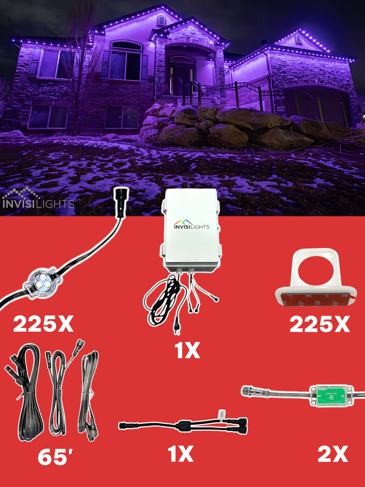 InvisiLights 225' Smart Light Clips Kit