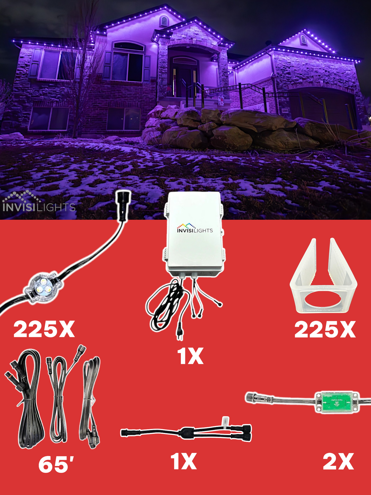 InvisiLights 225' Smart Light Clips Kit