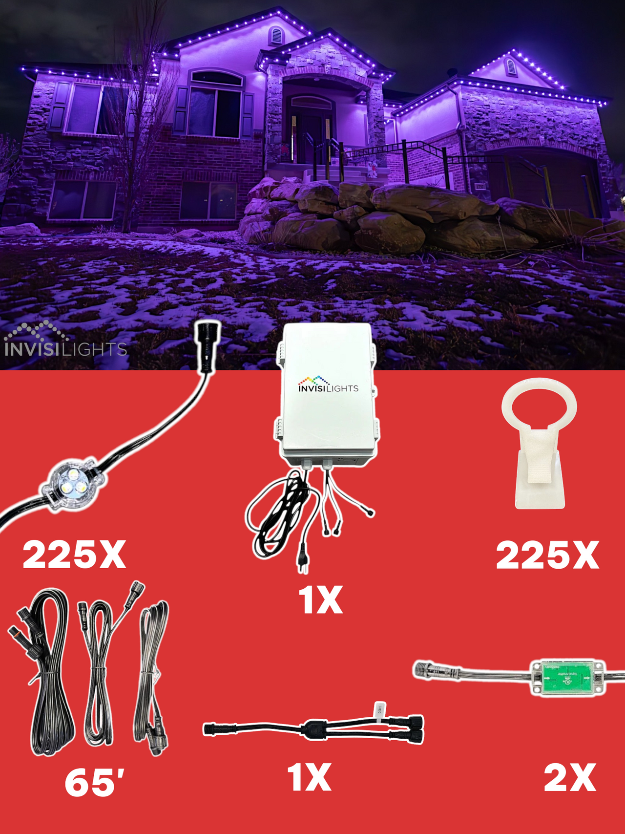 InvisiLights 225' Smart Light Clips Kit