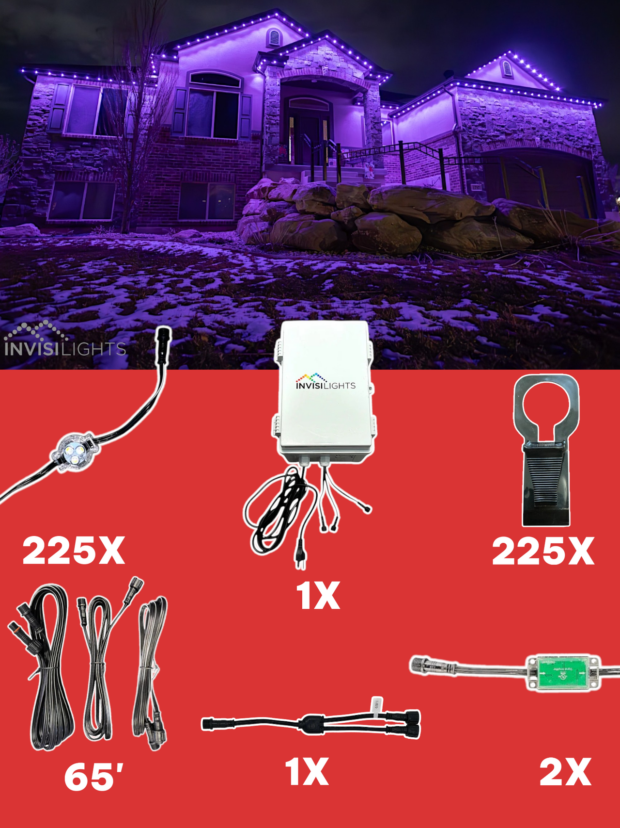 InvisiLights 225' Smart Light Clips Kit