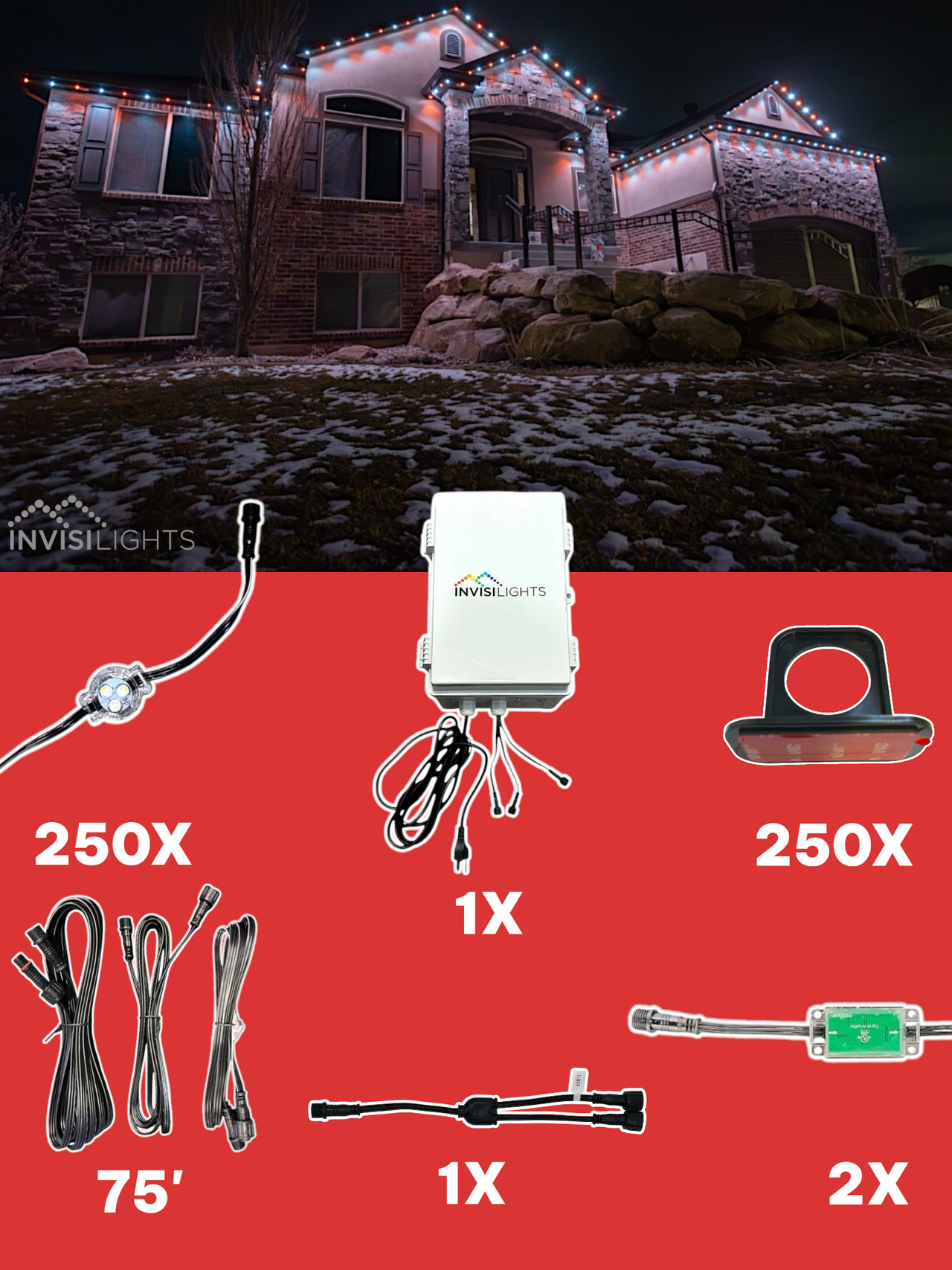 InvisiLights 250' Smart Light Clips Kit