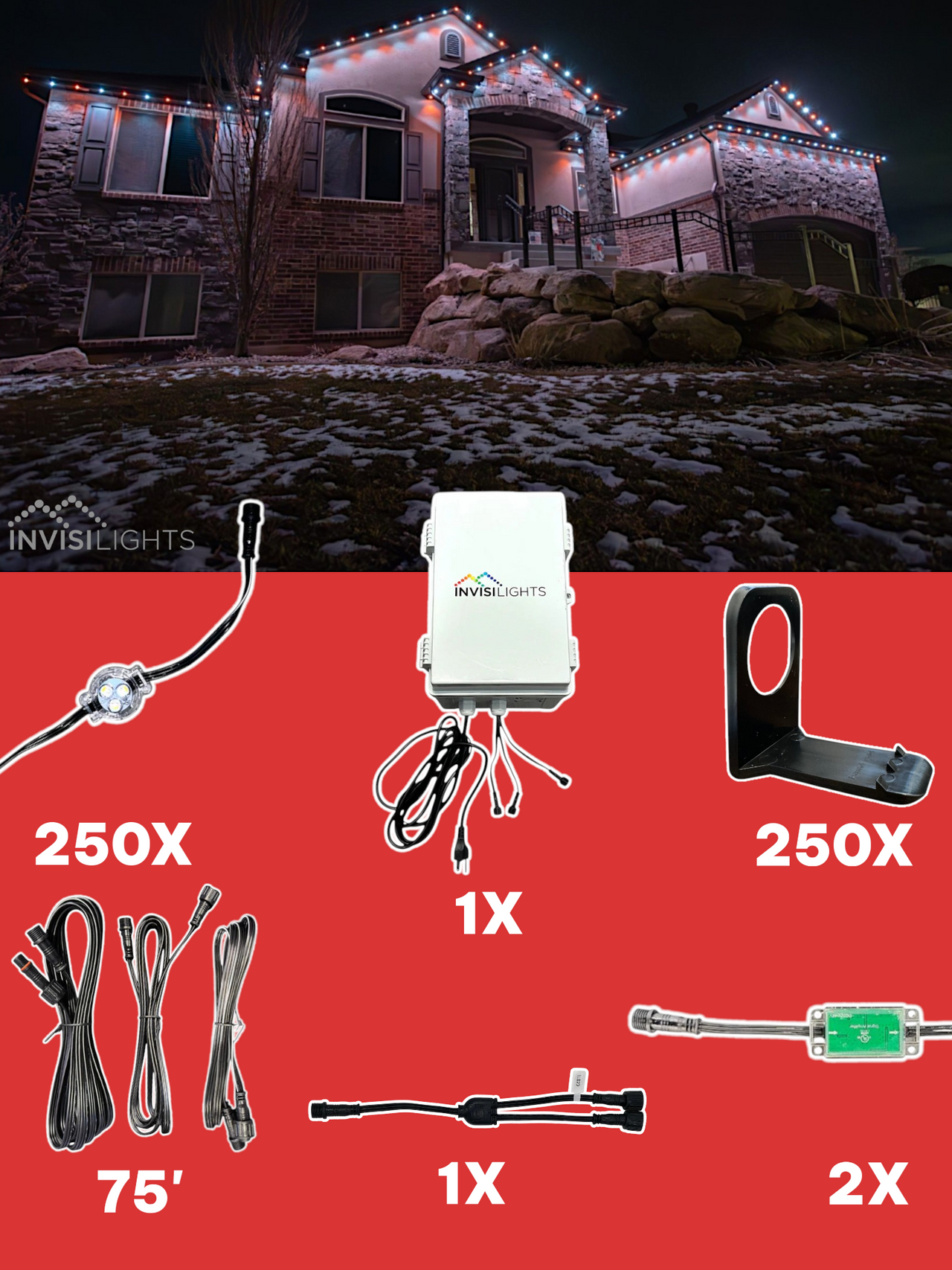 InvisiLights 250' Smart Light Clips Kit