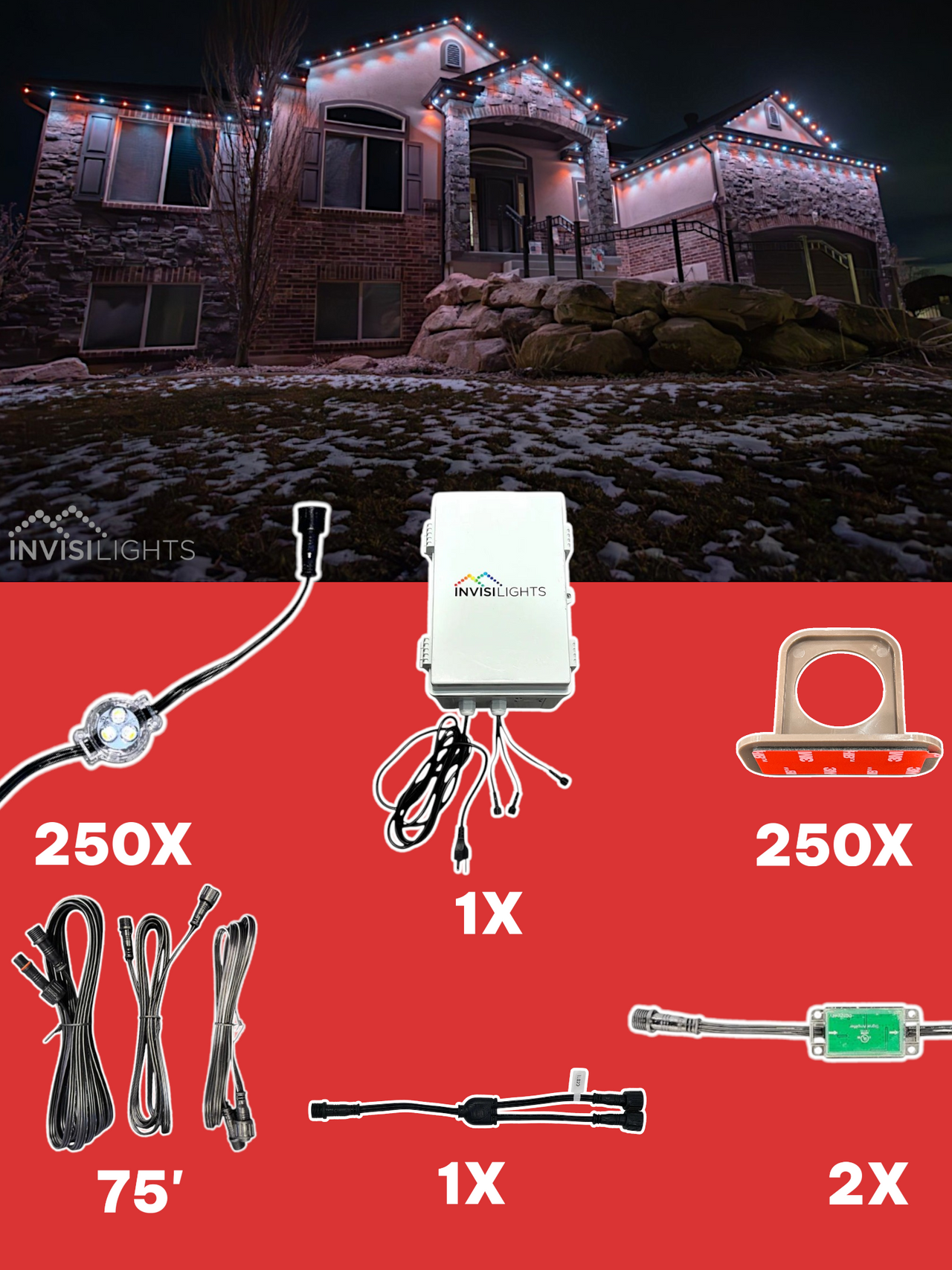 InvisiLights 250' Smart Light Clips Kit