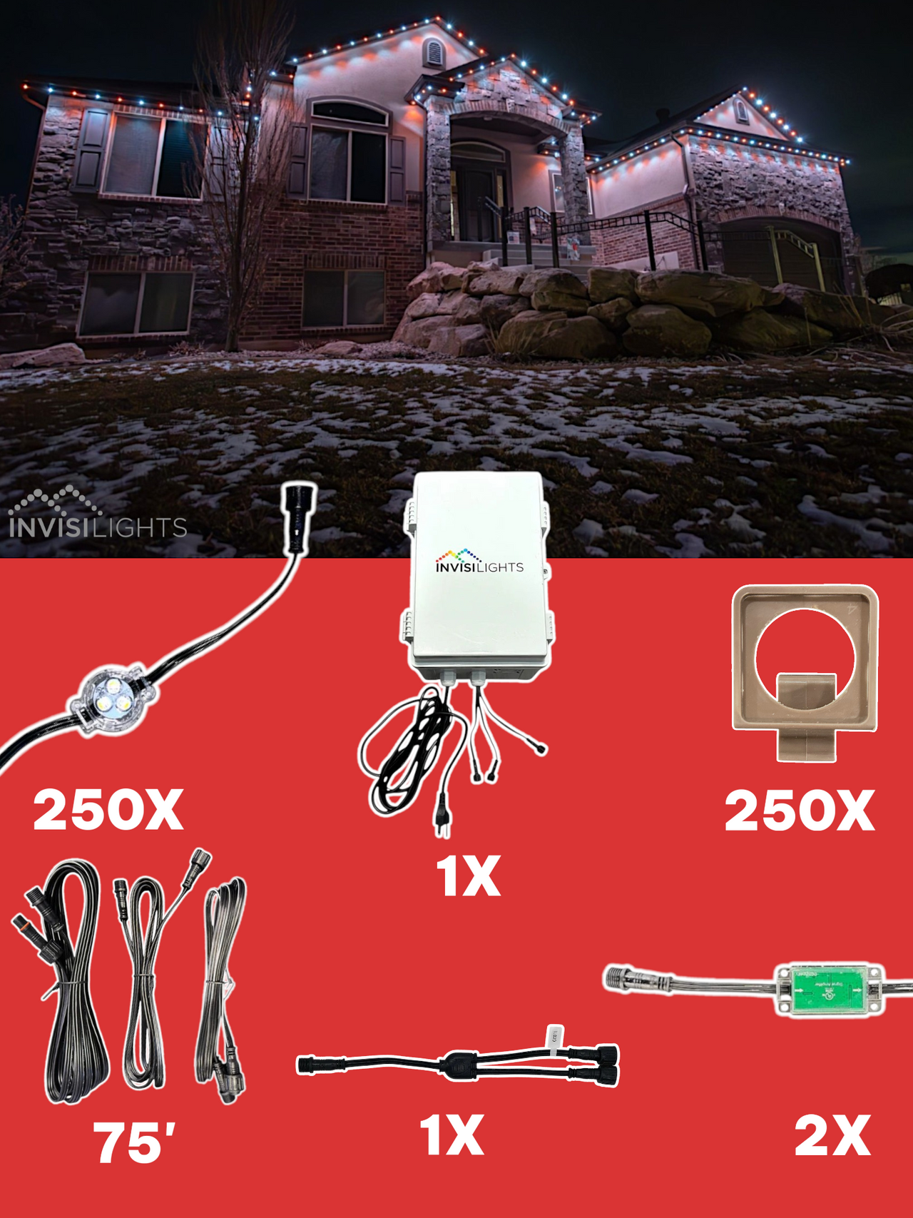 InvisiLights 250' Smart Light Clips Kit