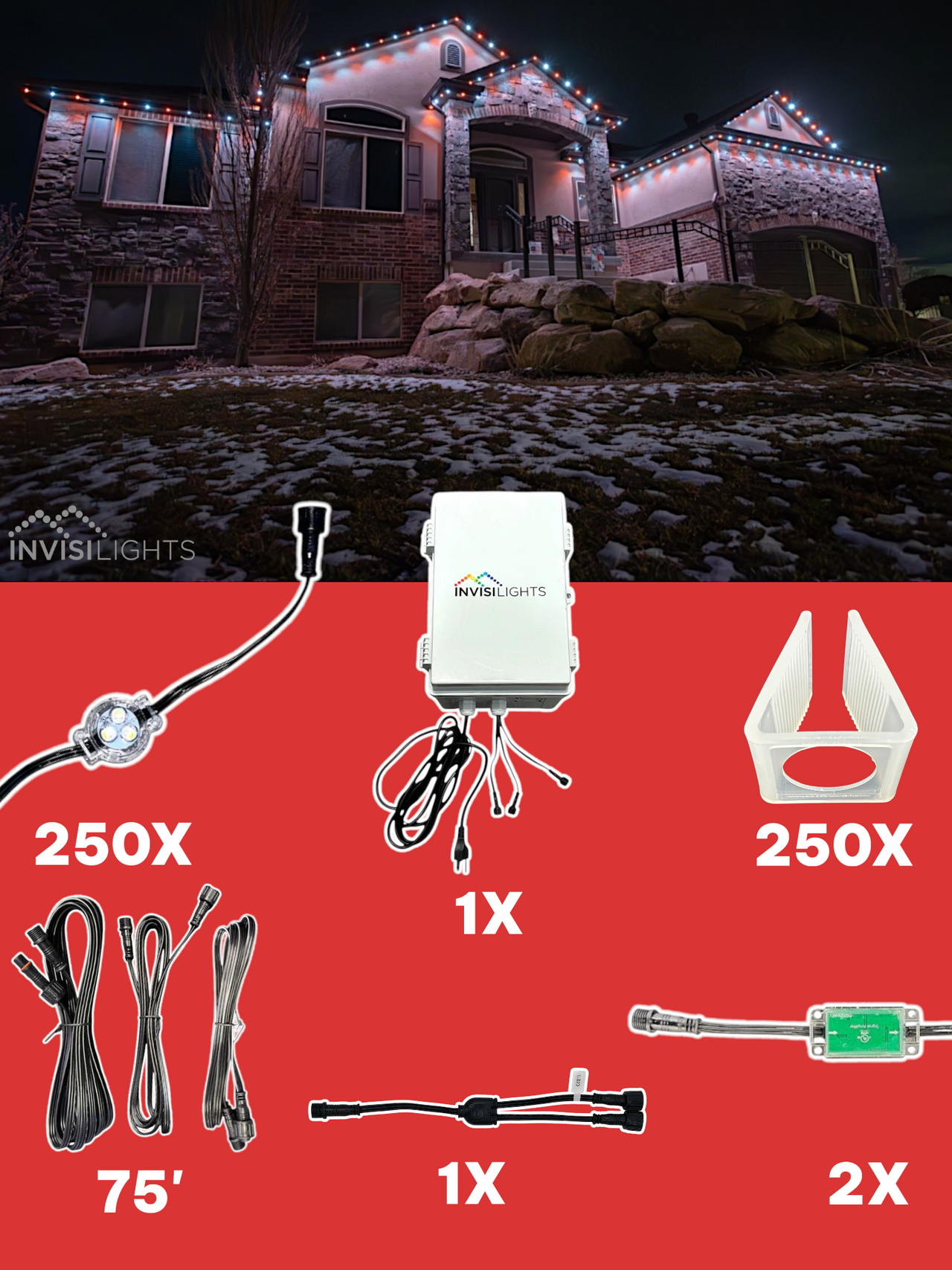 InvisiLights 250' Smart Light Clips Kit