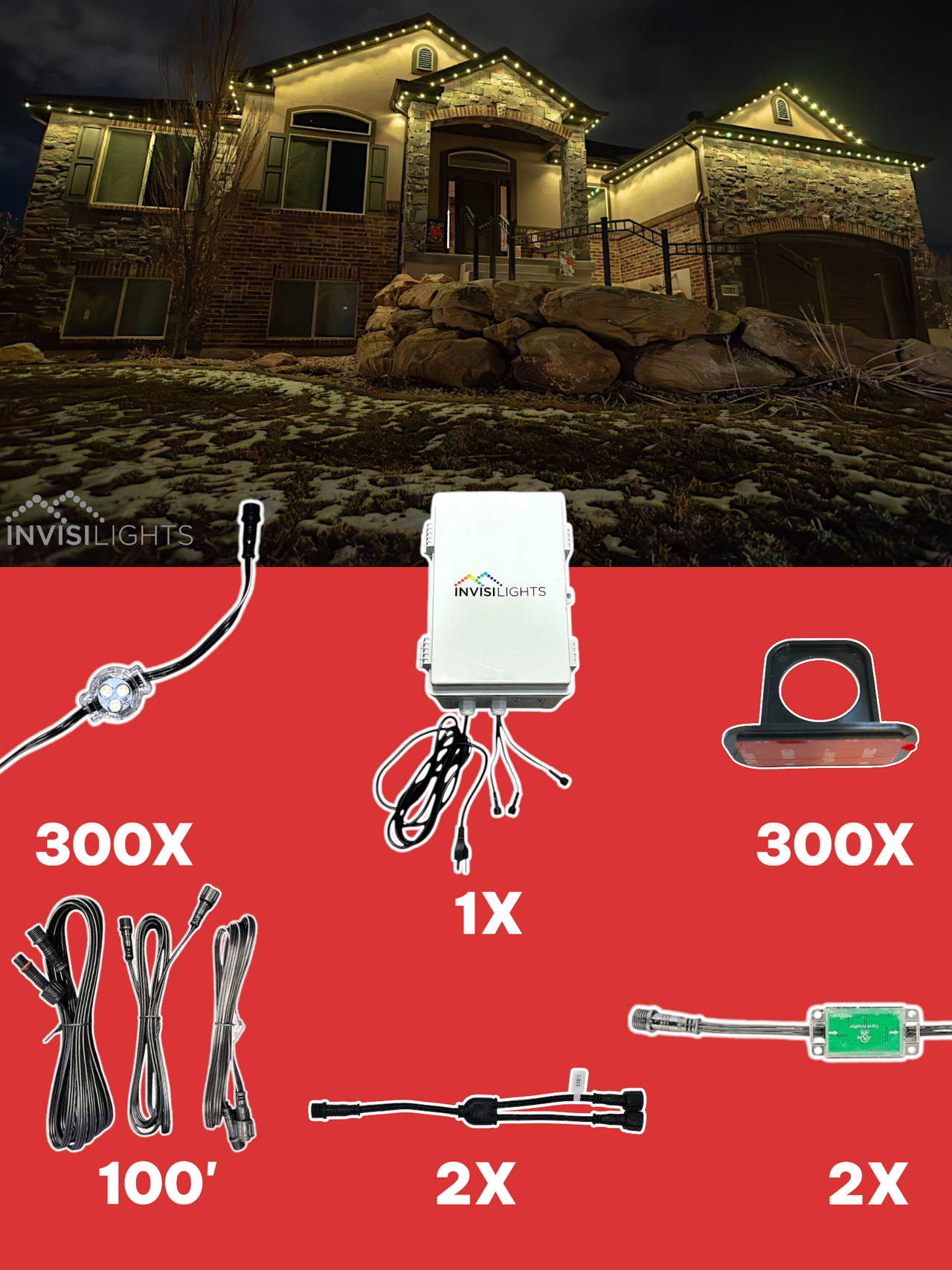 InvisiLights 300' Smart Light Clips Kit