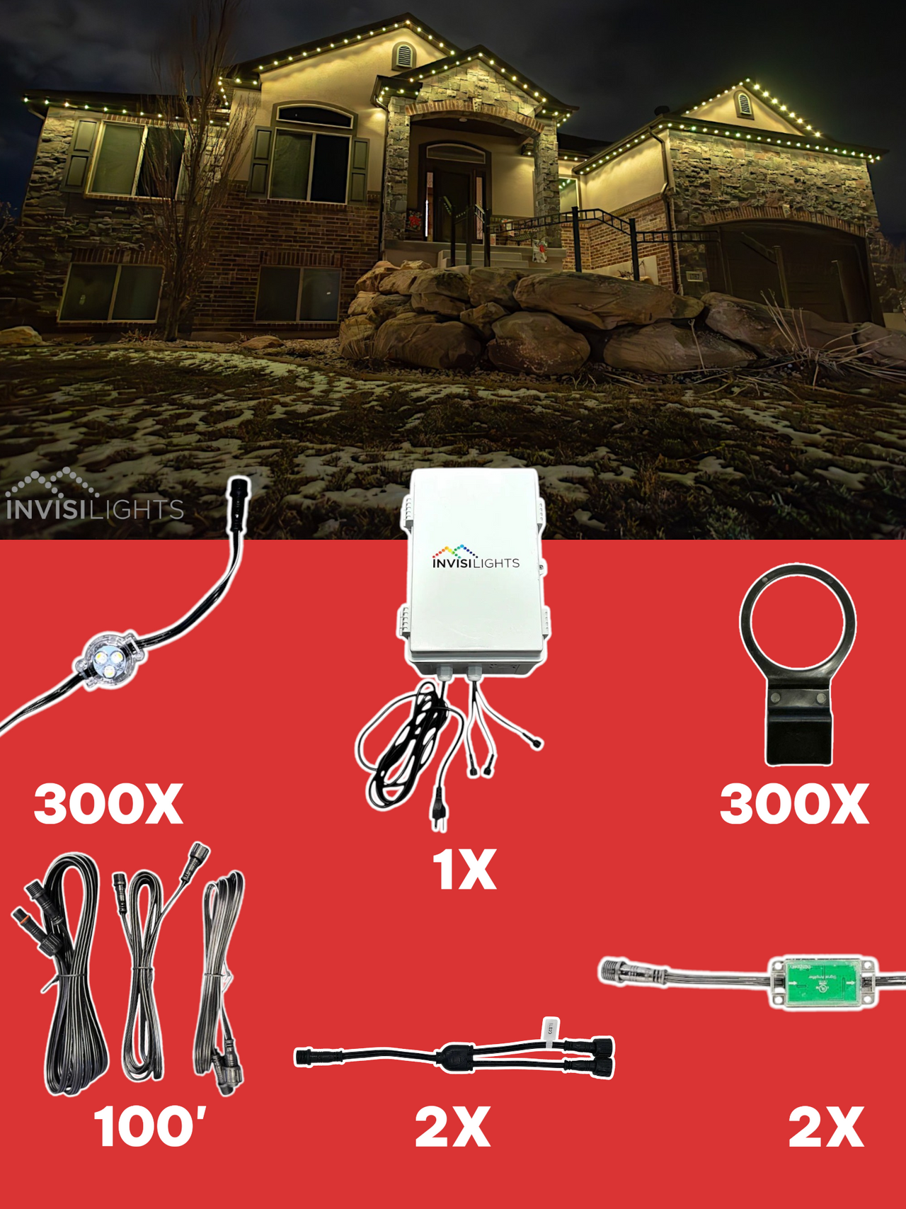 InvisiLights 300' Smart Light Clips Kit