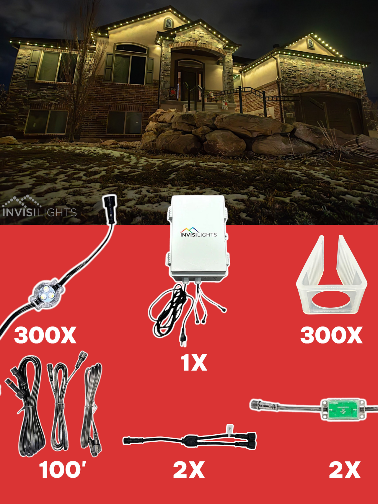 InvisiLights 300' Smart Light Clips Kit