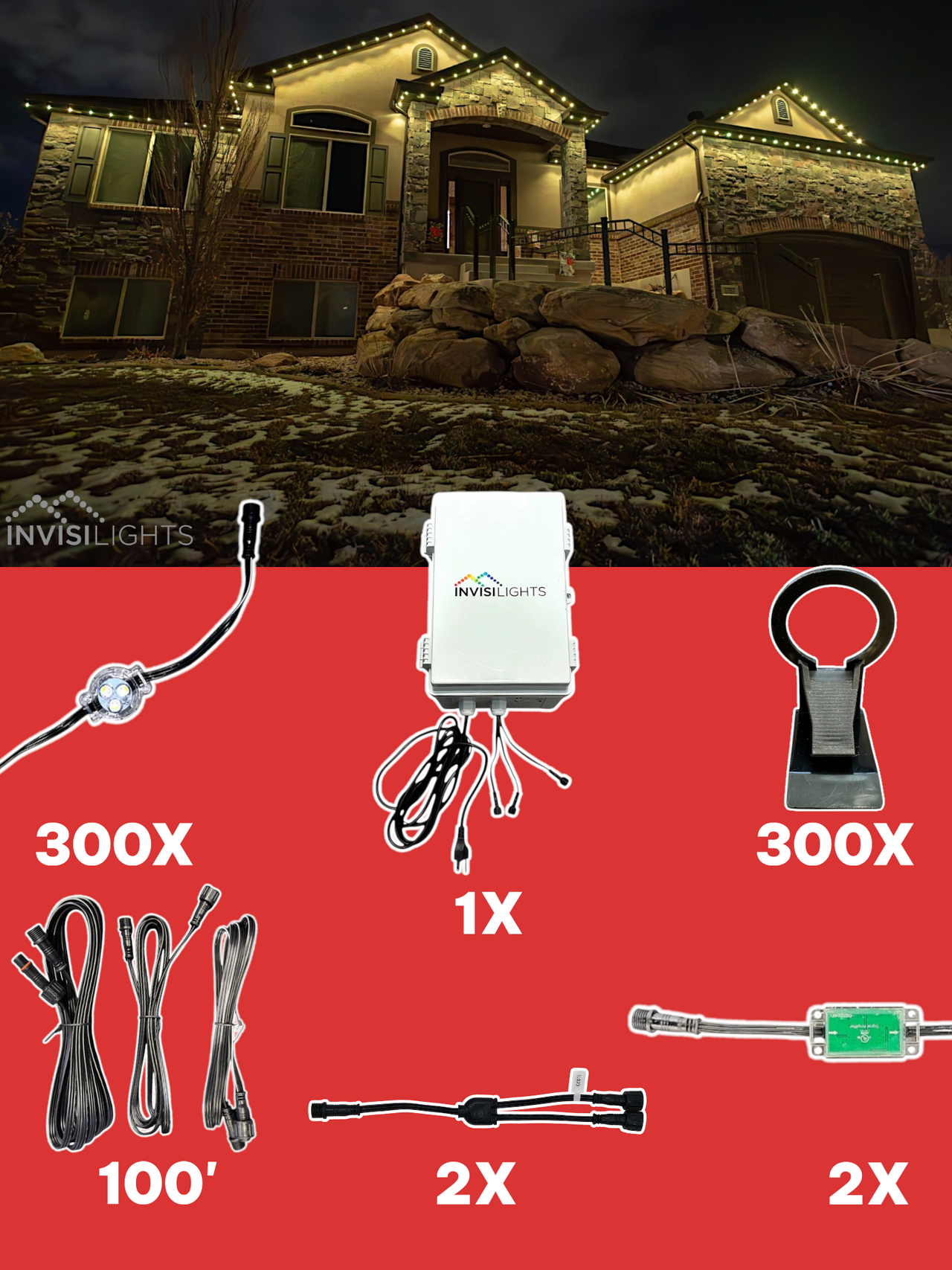 InvisiLights 300' Smart Light Clips Kit