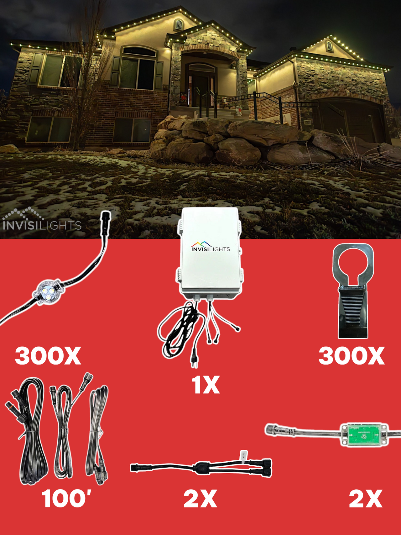 InvisiLights 300' Smart Light Clips Kit