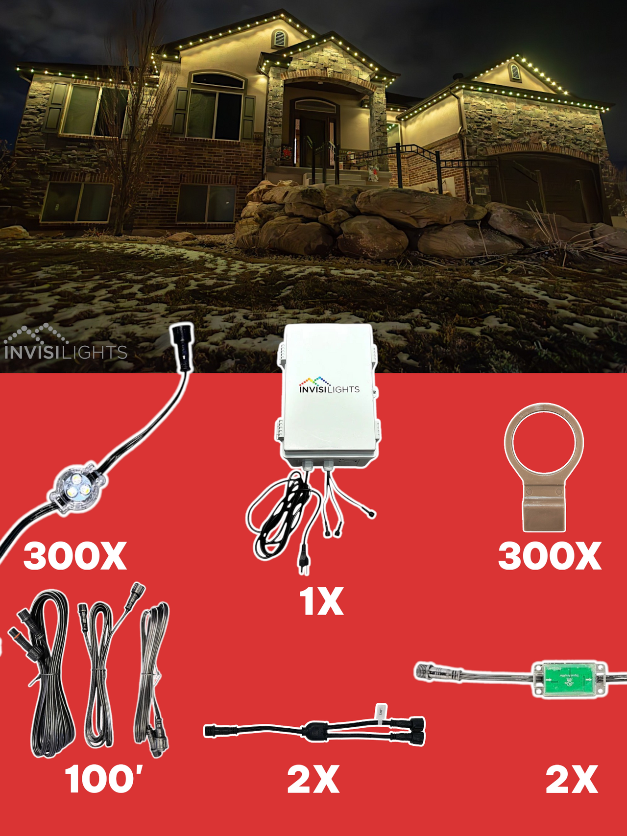 InvisiLights 300' Smart Light Clips Kit