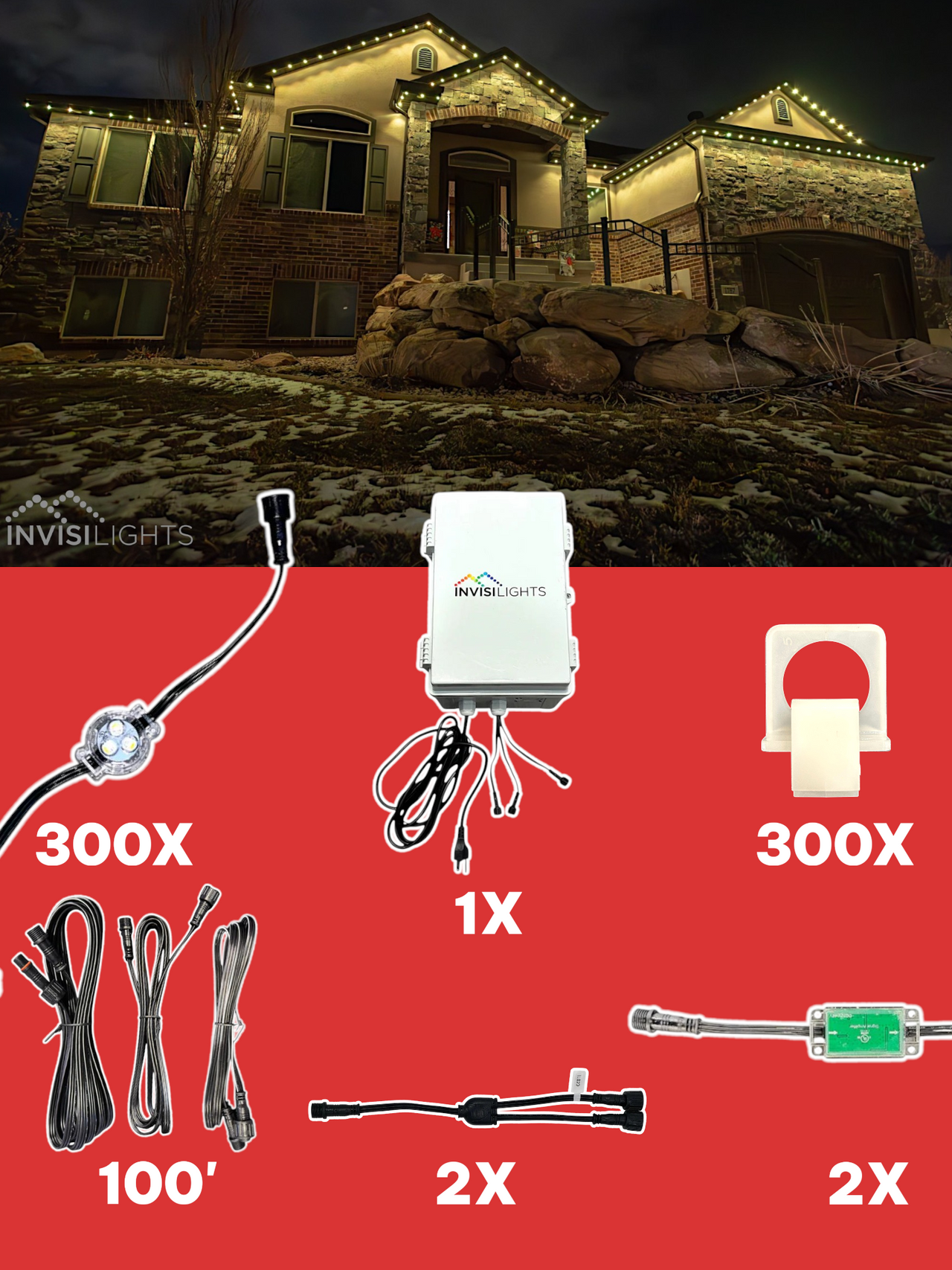 InvisiLights 300' Smart Light Clips Kit