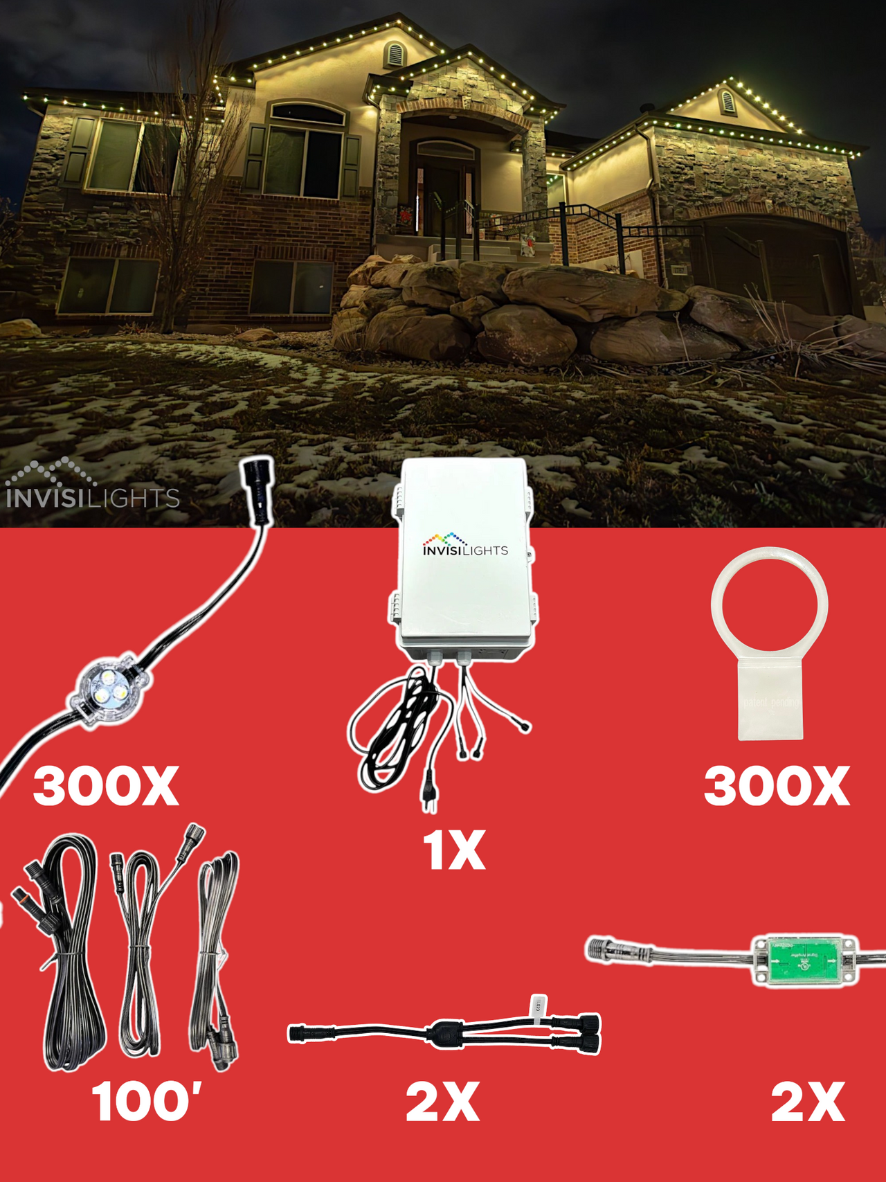 InvisiLights 300' Smart Light Clips Kit