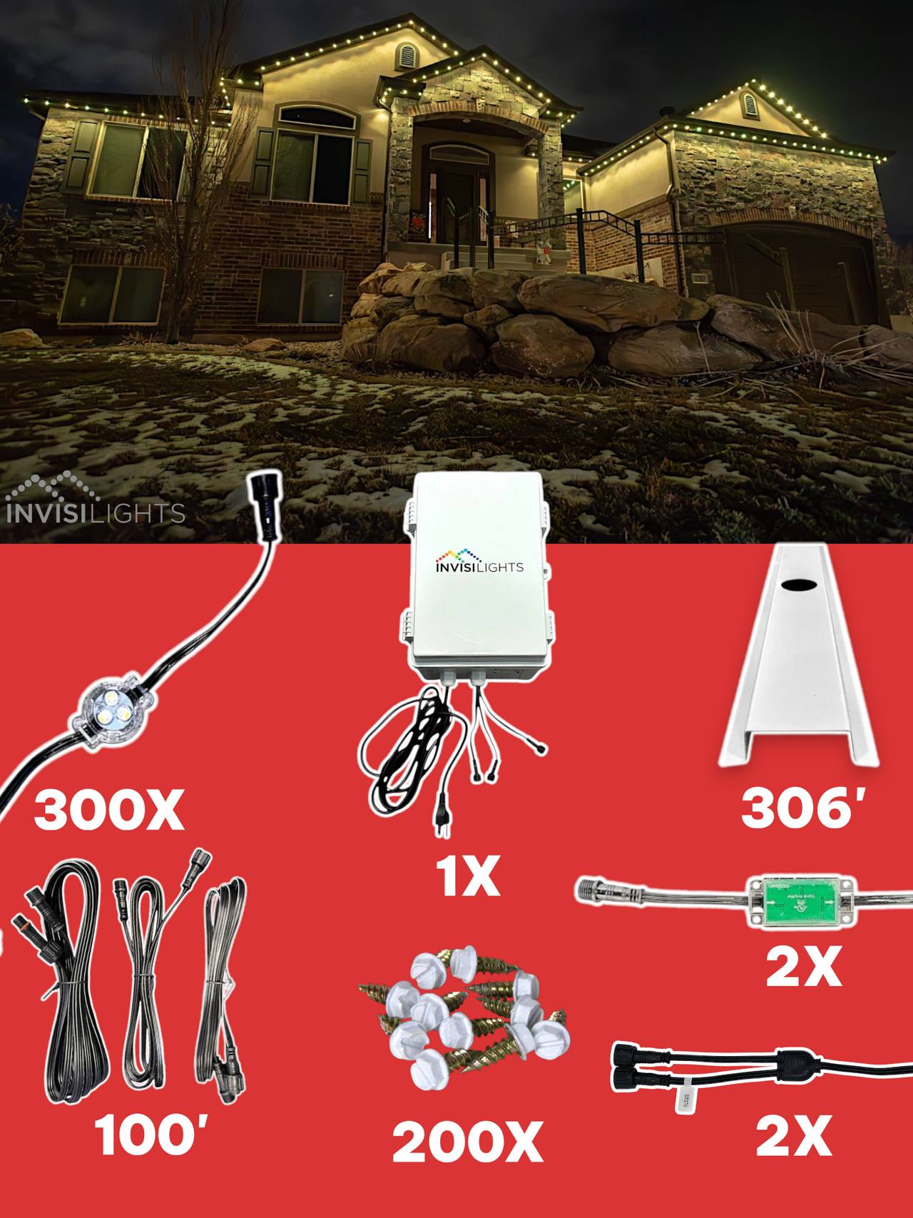 InvisiLights 300' Kit with Channels