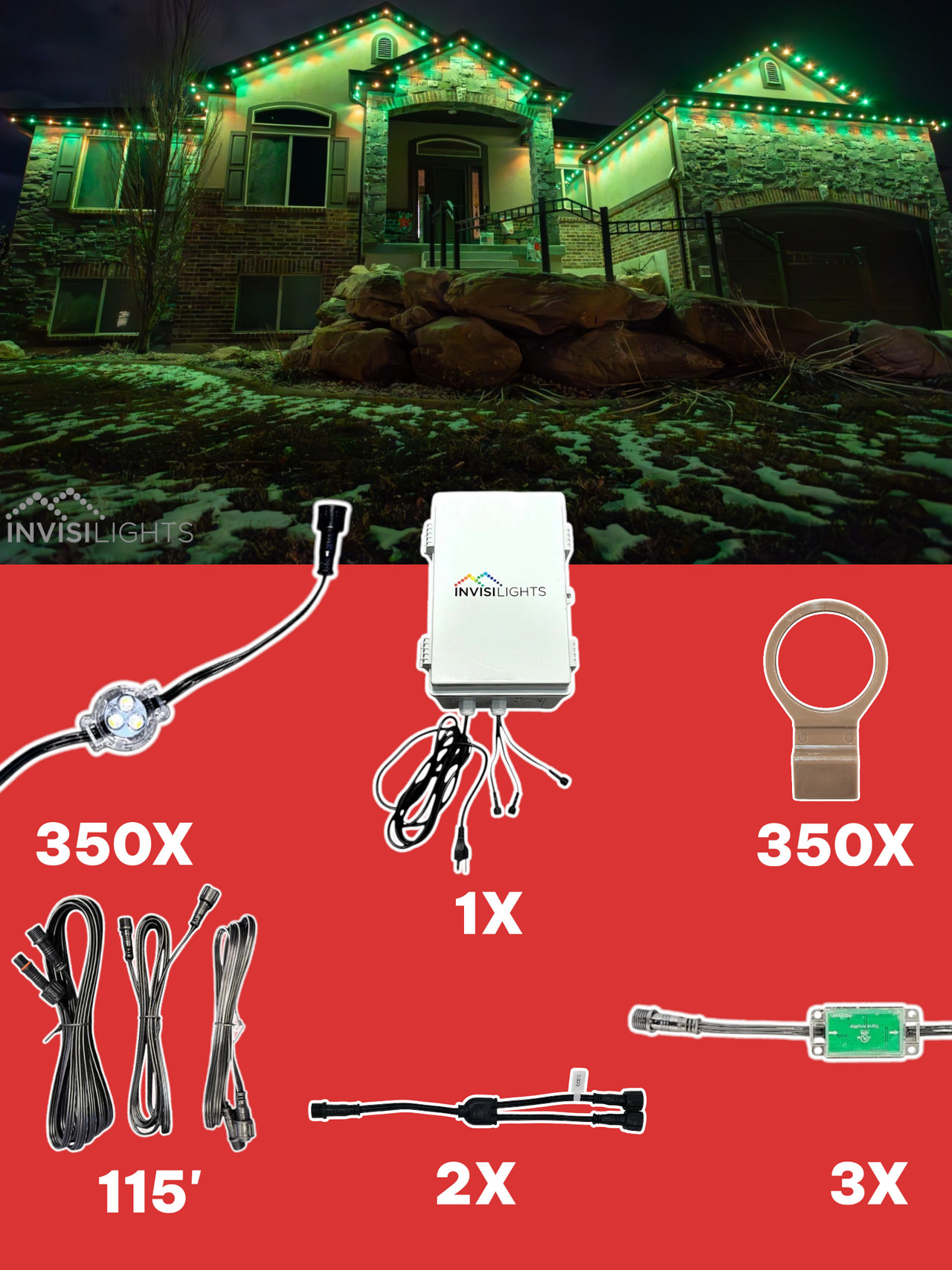 InvisiLights 350' Smart Light Clips Kit