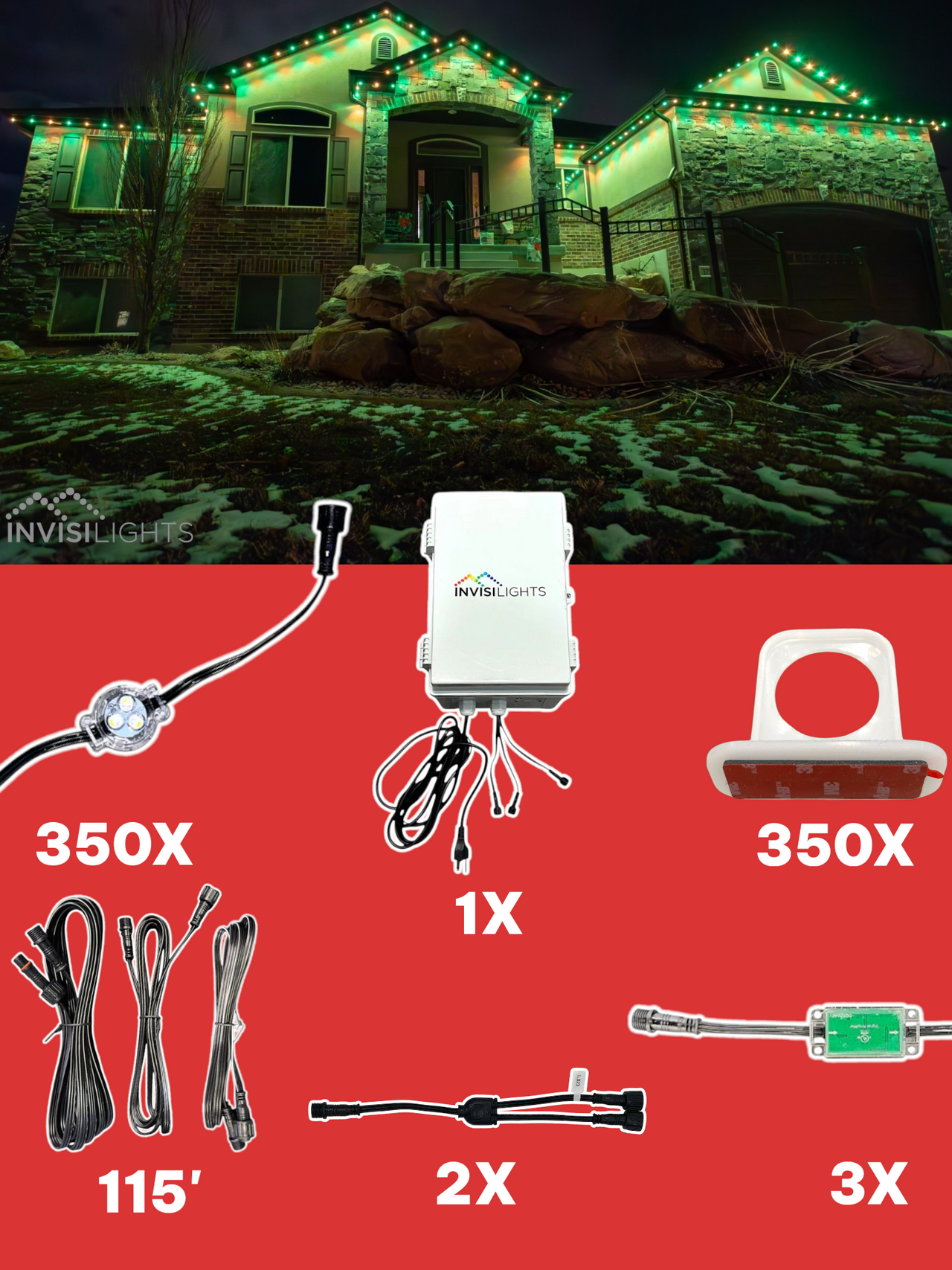 InvisiLights 350' Smart Light Clips Kit