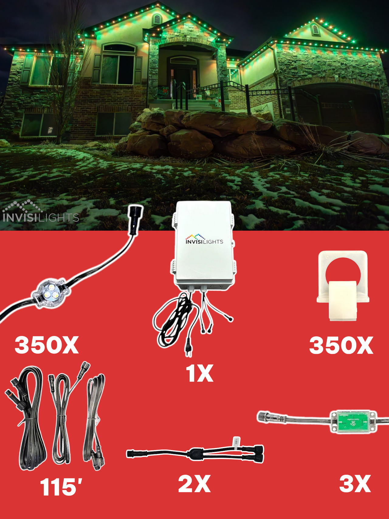 InvisiLights 350' Smart Light Clips Kit