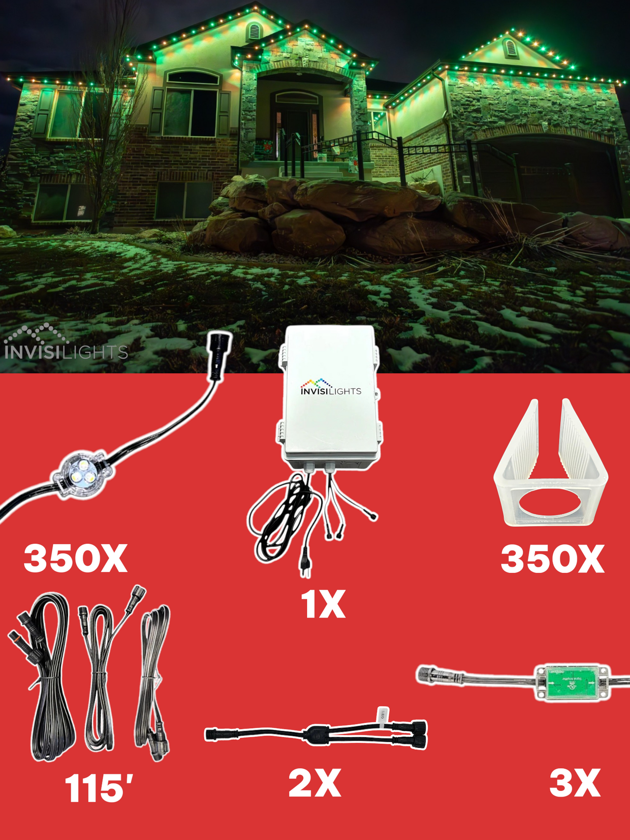 InvisiLights 350' Smart Light Clips Kit