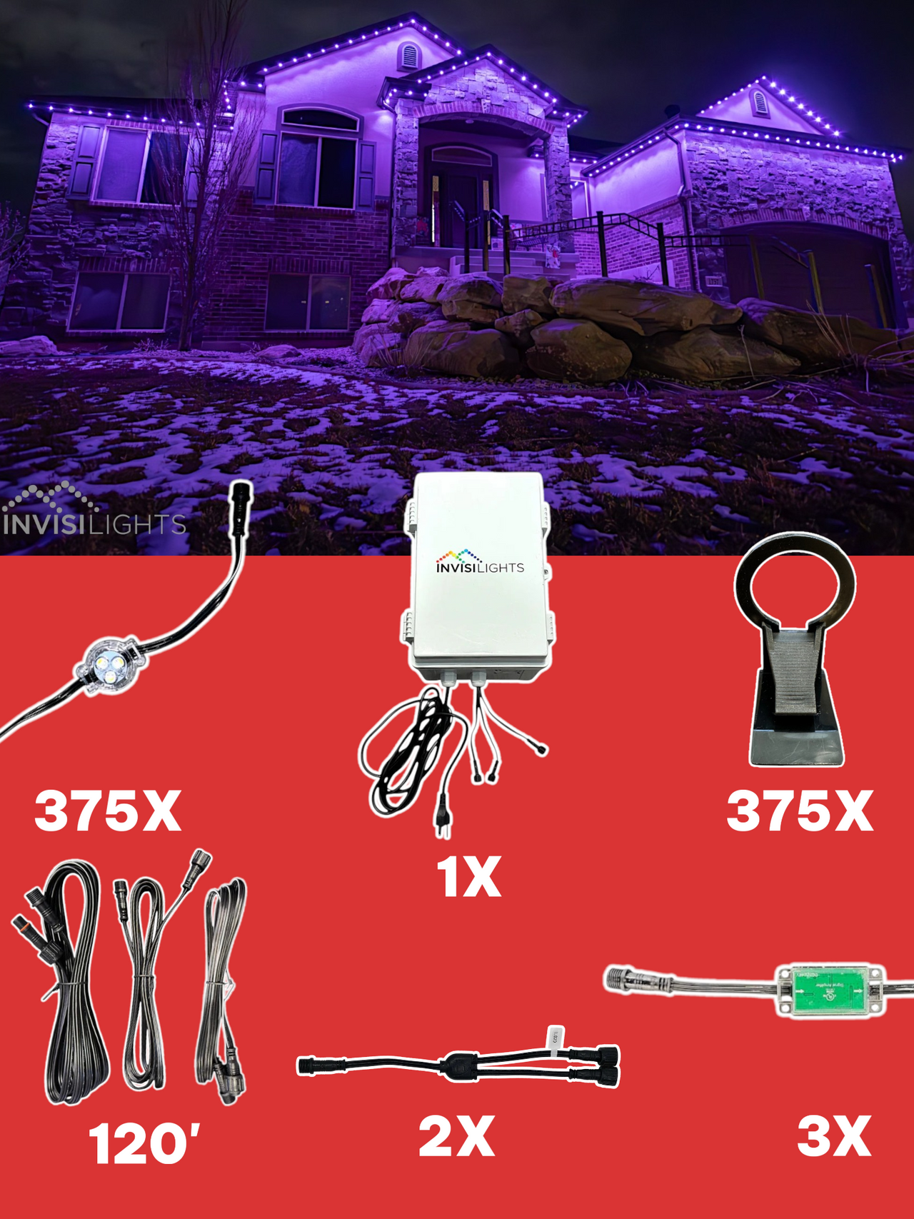 InvisiLights 375' Smart Light Clips Kit
