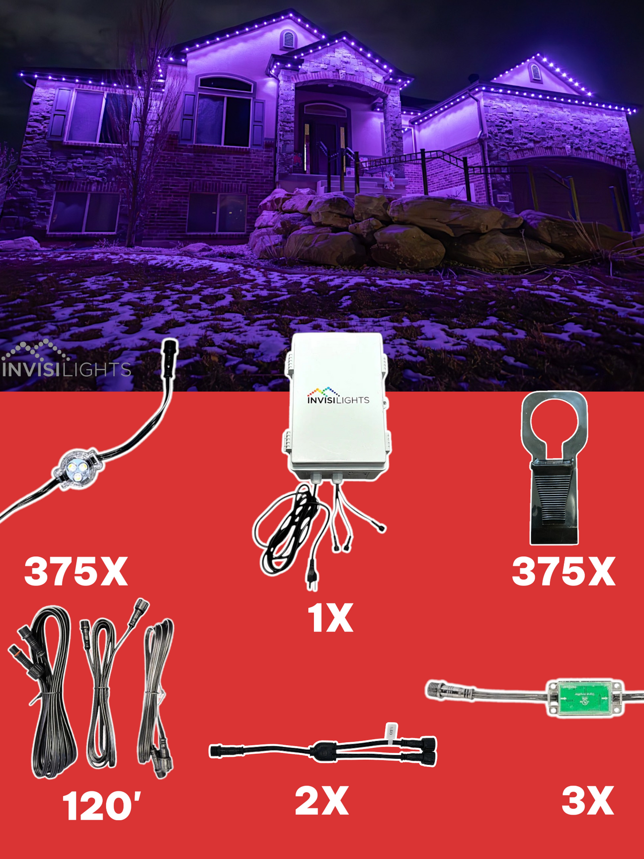 InvisiLights 375' Smart Light Clips Kit