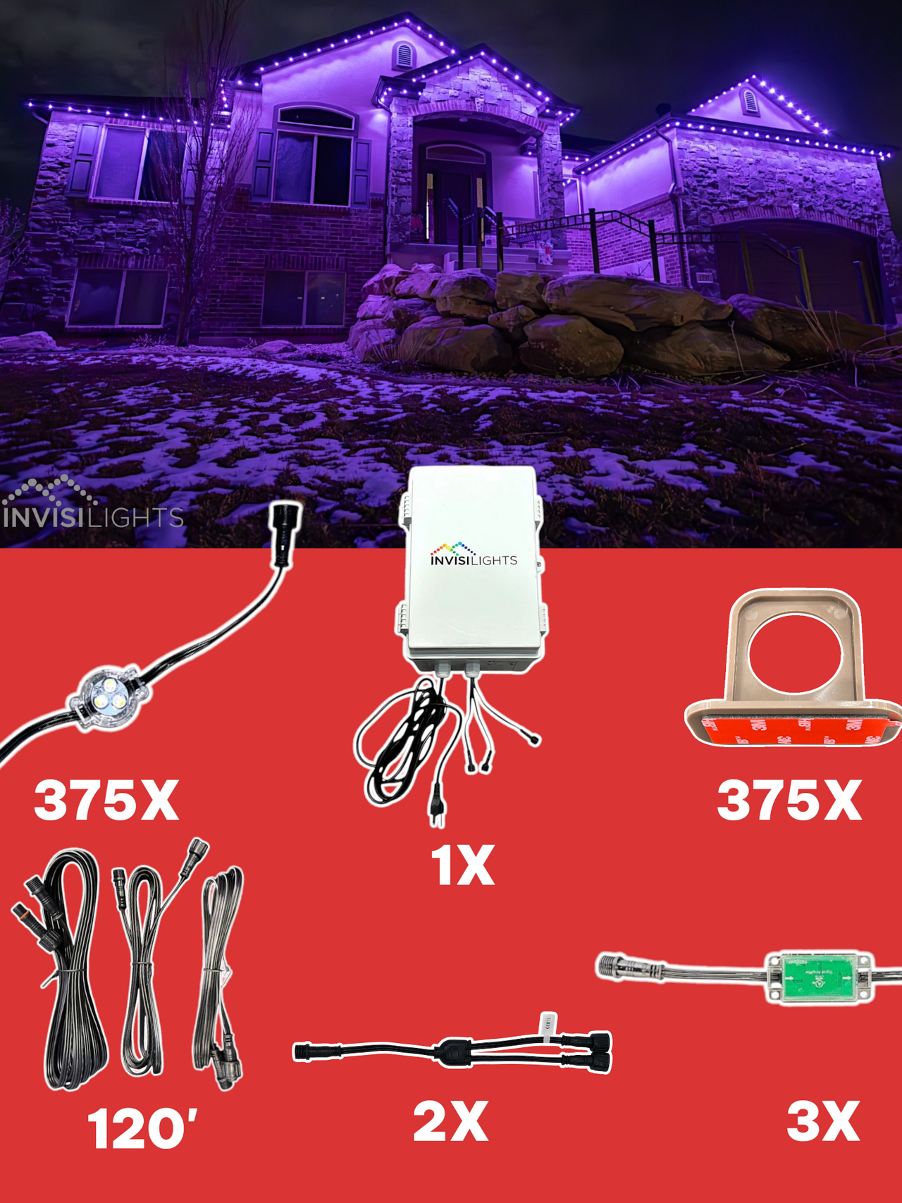 InvisiLights 375' Smart Light Clips Kit
