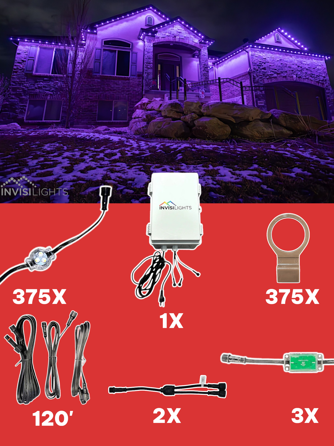 InvisiLights 375' Smart Light Clips Kit