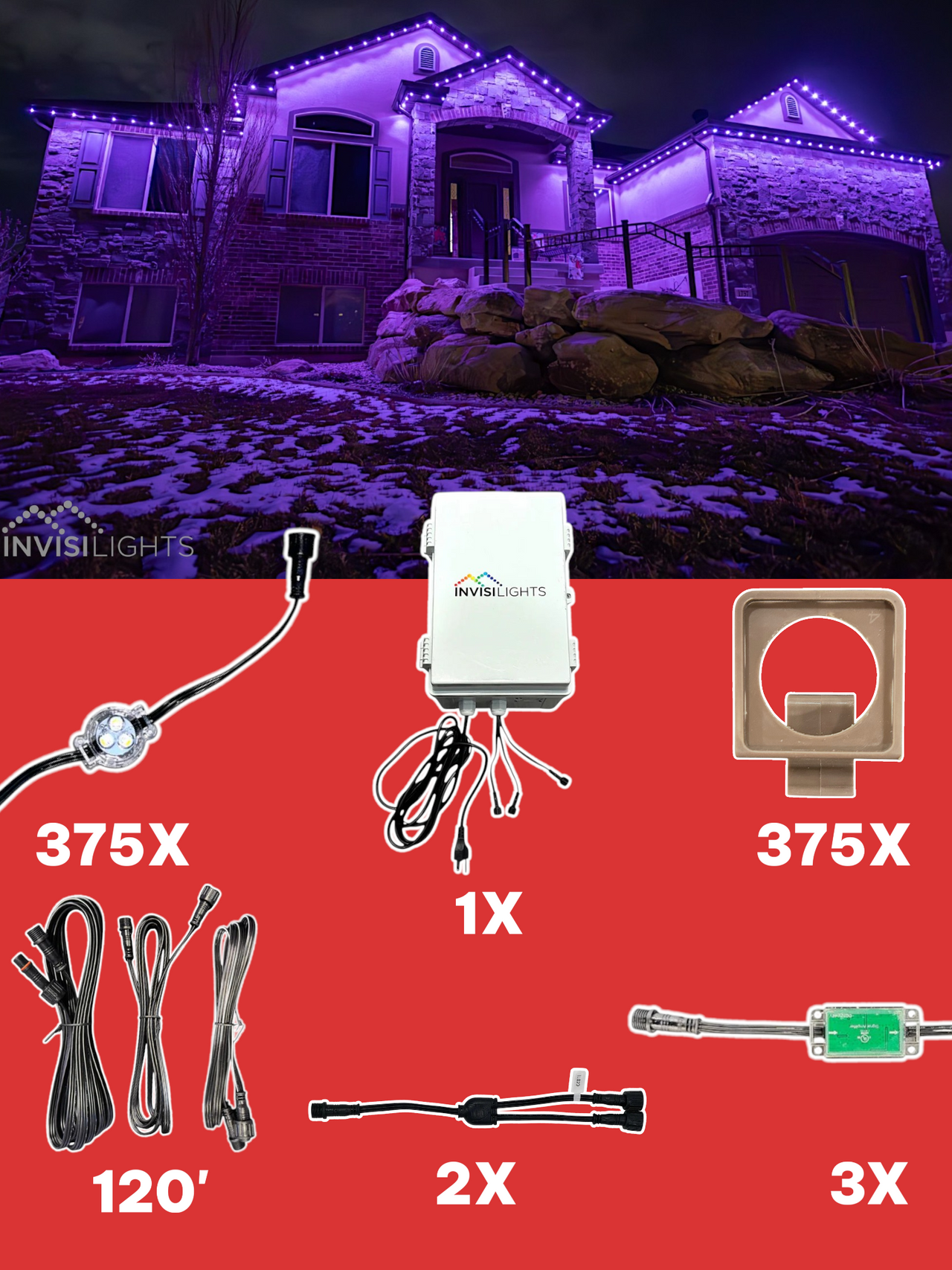 InvisiLights 375' Smart Light Clips Kit