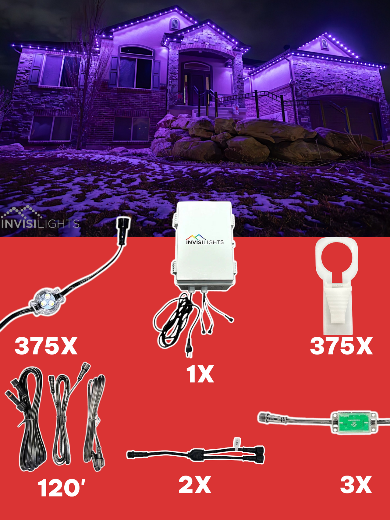 InvisiLights 375' Smart Light Clips Kit