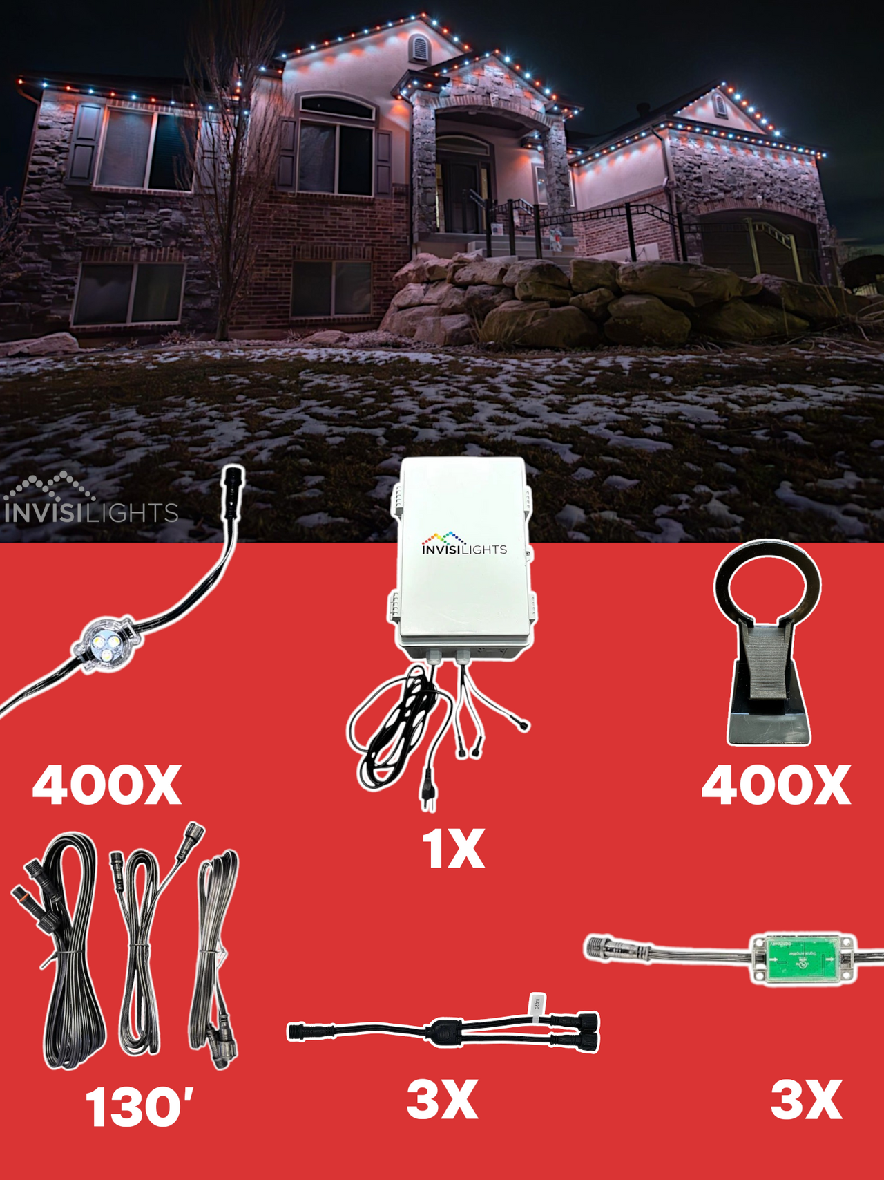 InvisiLights 400' Smart Light Clips Kit