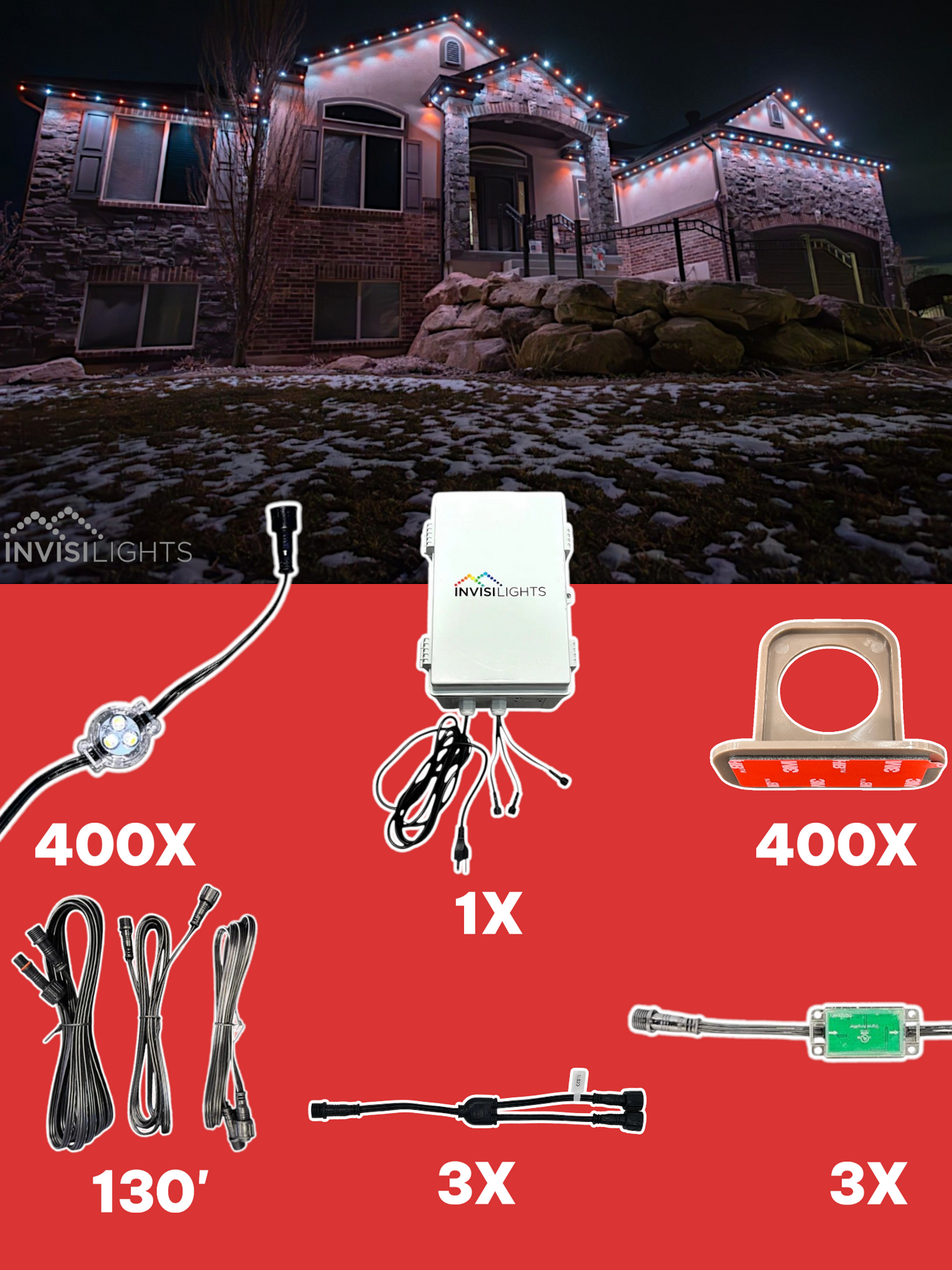 InvisiLights 400' Smart Light Clips Kit