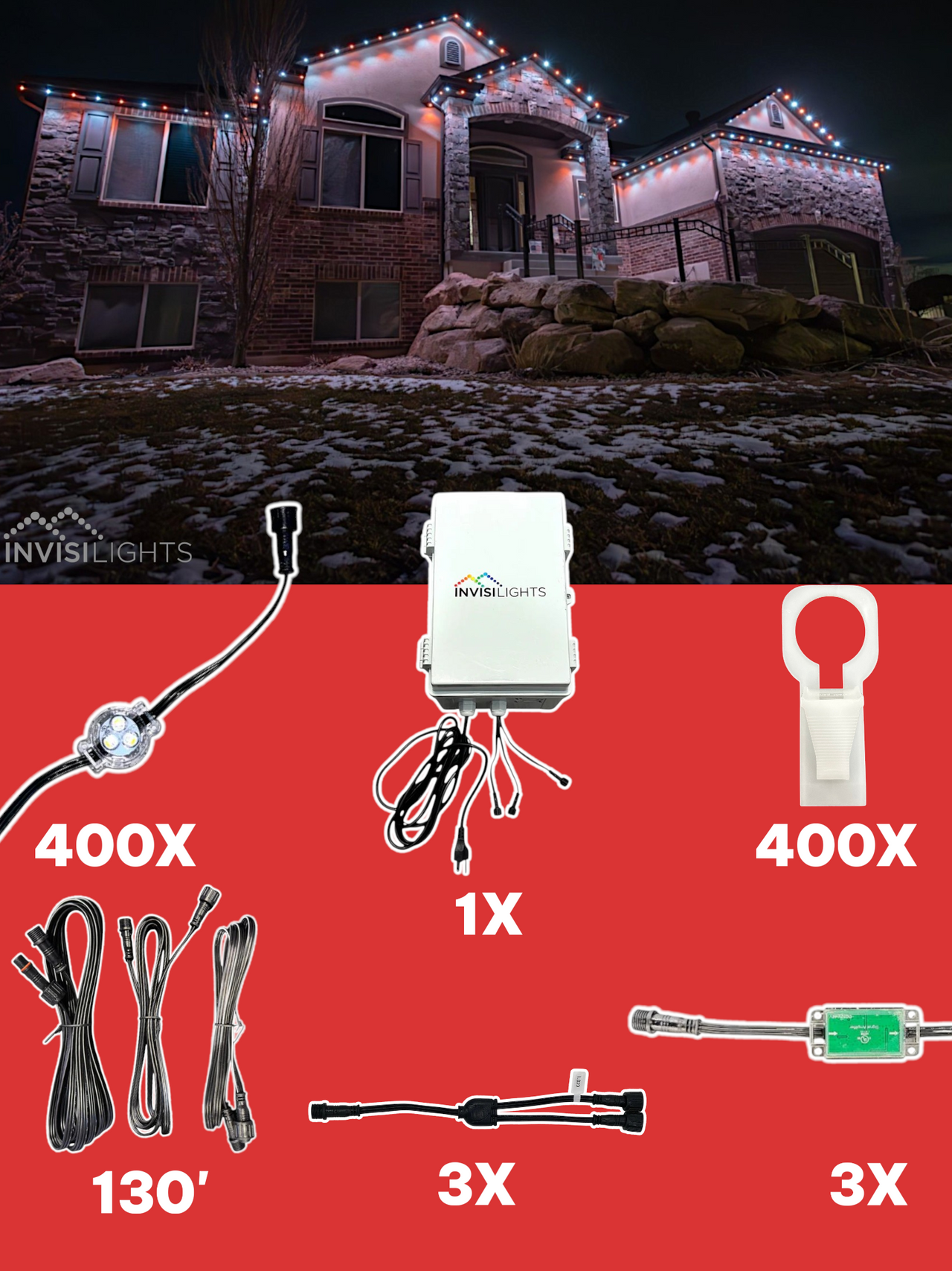 InvisiLights 400' Smart Light Clips Kit