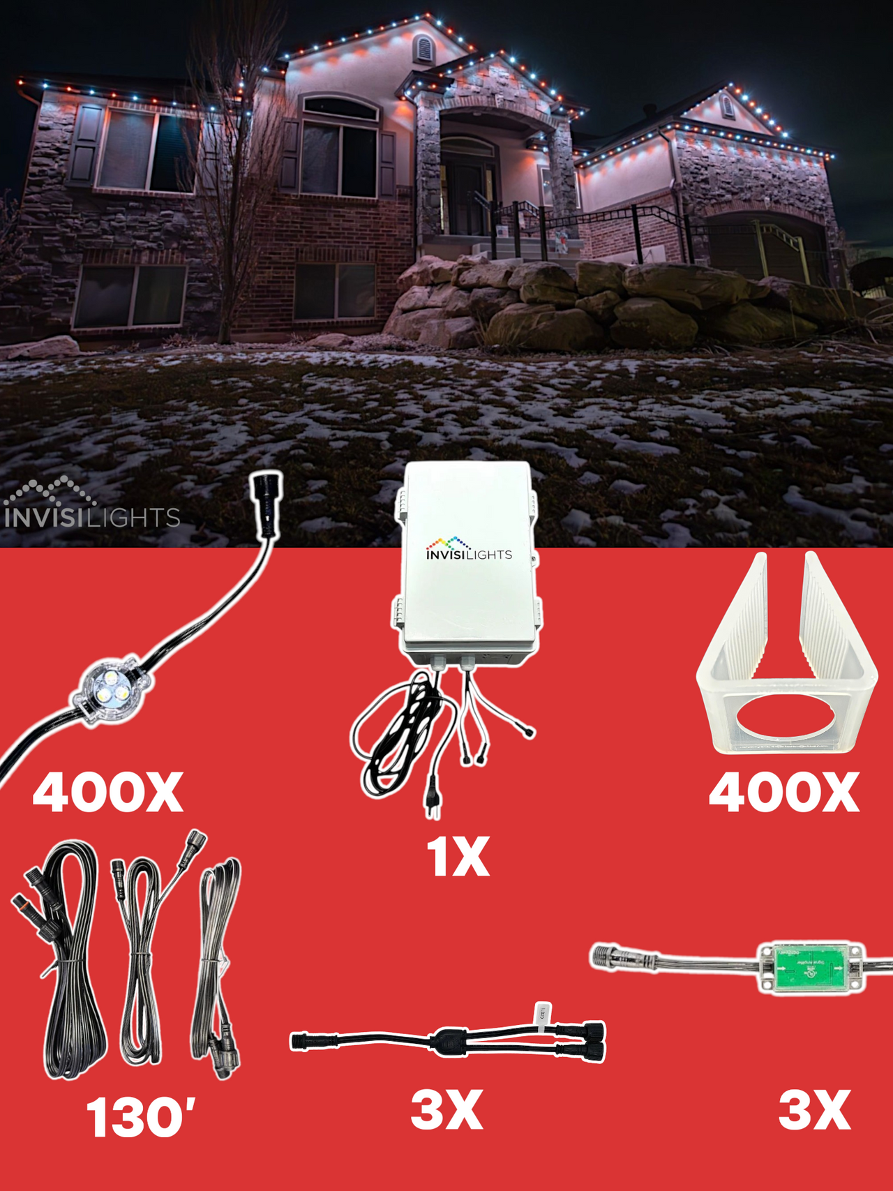 InvisiLights 400' Smart Light Clips Kit