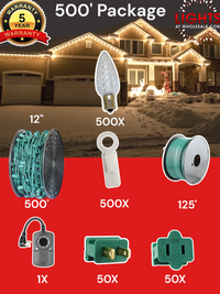 C9 LED 500' Christmas Light Pro Packages