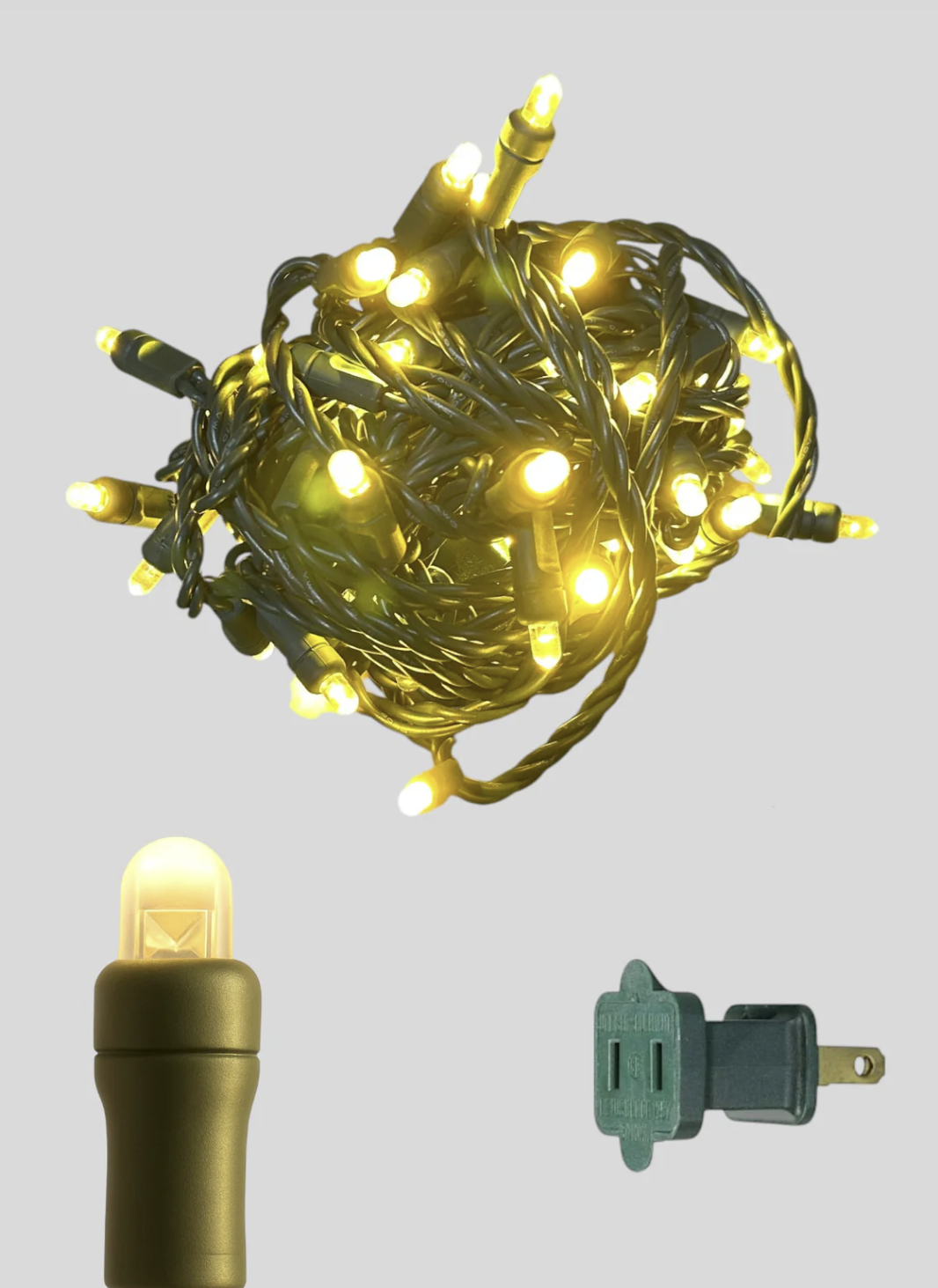 50L 6" Spacing Convex LED Mini Christmas Light (Ball)